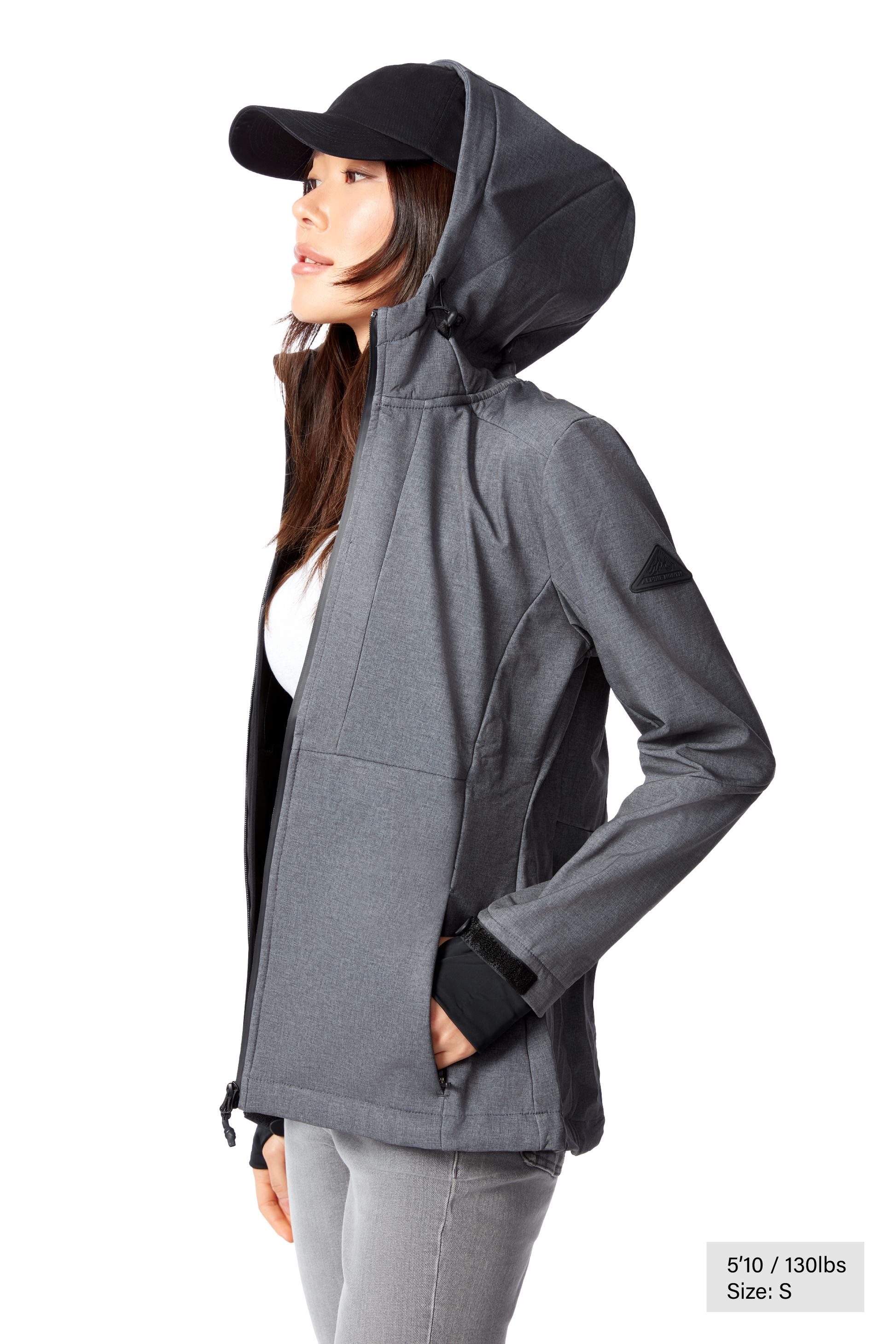 MACKENZIE | COUPE-VENT SOFTSHELL DOUBLÉ EN POLAIRE POUR FEMME, GRIS FONCÉ