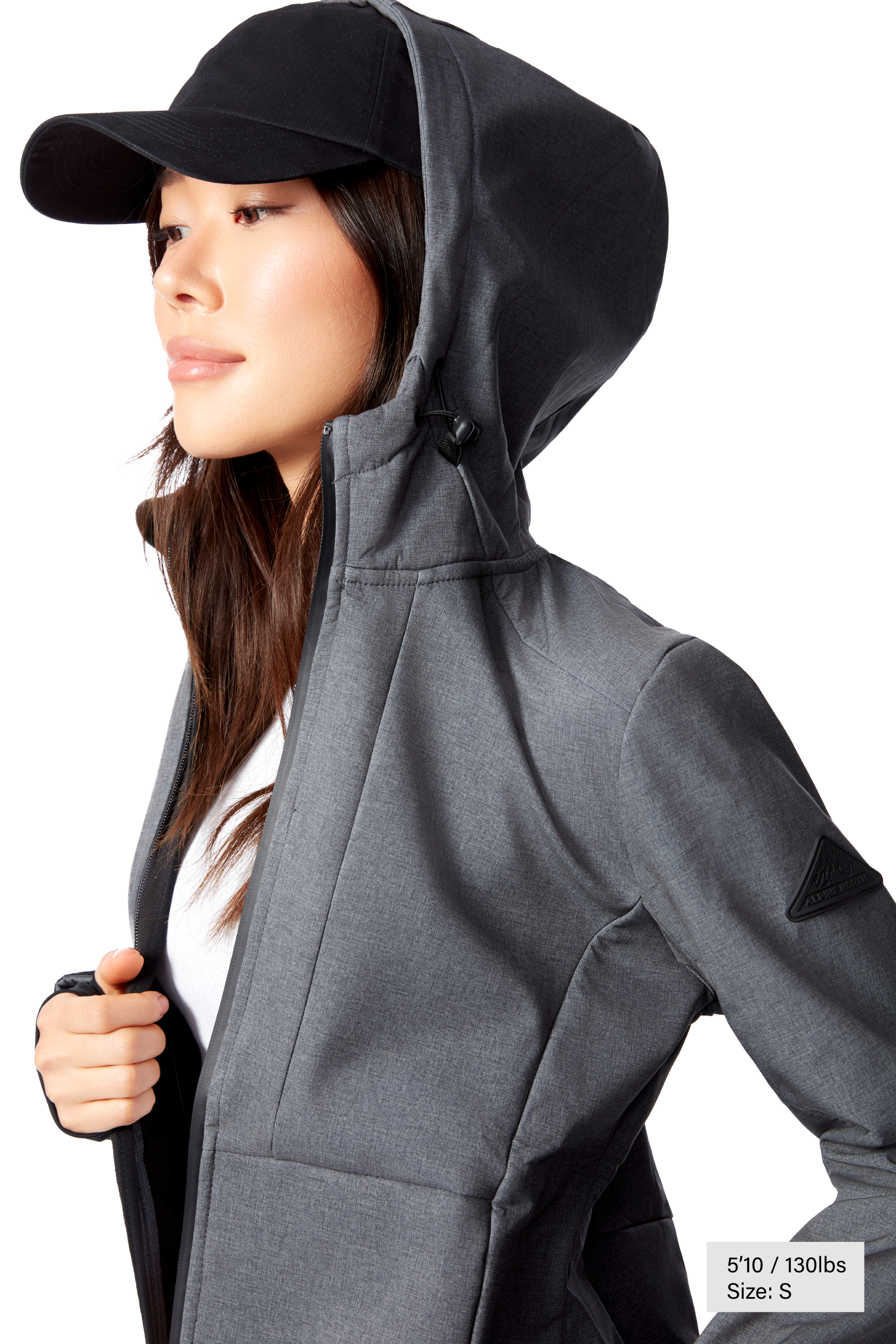 MACKENZIE | COUPE-VENT SOFTSHELL DOUBLÉ EN POLAIRE POUR FEMME, GRIS FONCÉ