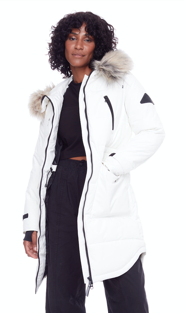 UKON | WOMEN'S VEGAN DOWN (RECYCLED) DRAWSTRING PARKA, CREAM