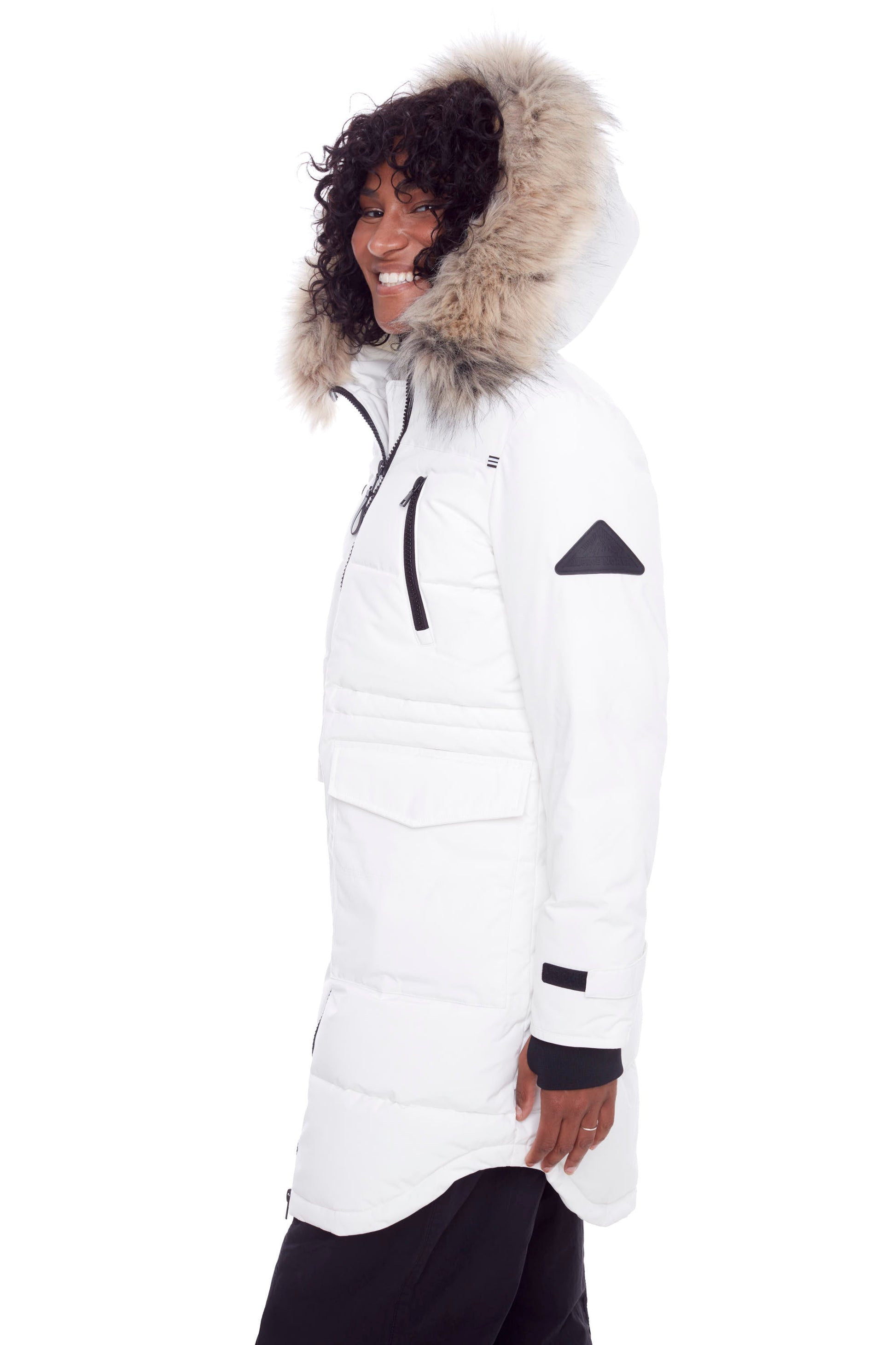 UKON | WOMEN'S VEGAN DOWN (RECYCLED) DRAWSTRING PARKA, CREAM