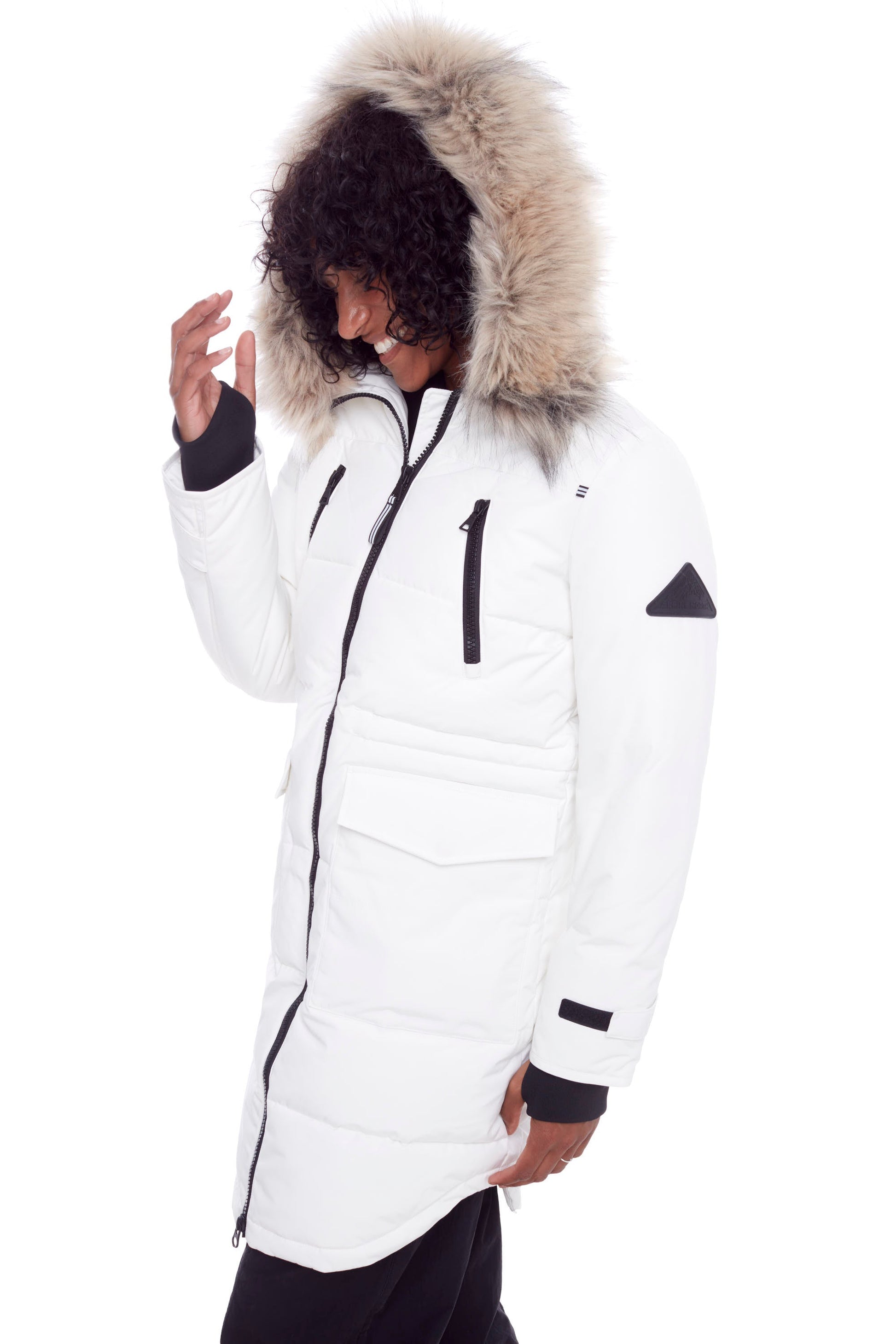 UKON | WOMEN'S VEGAN DOWN (RECYCLED) DRAWSTRING PARKA, CREAM