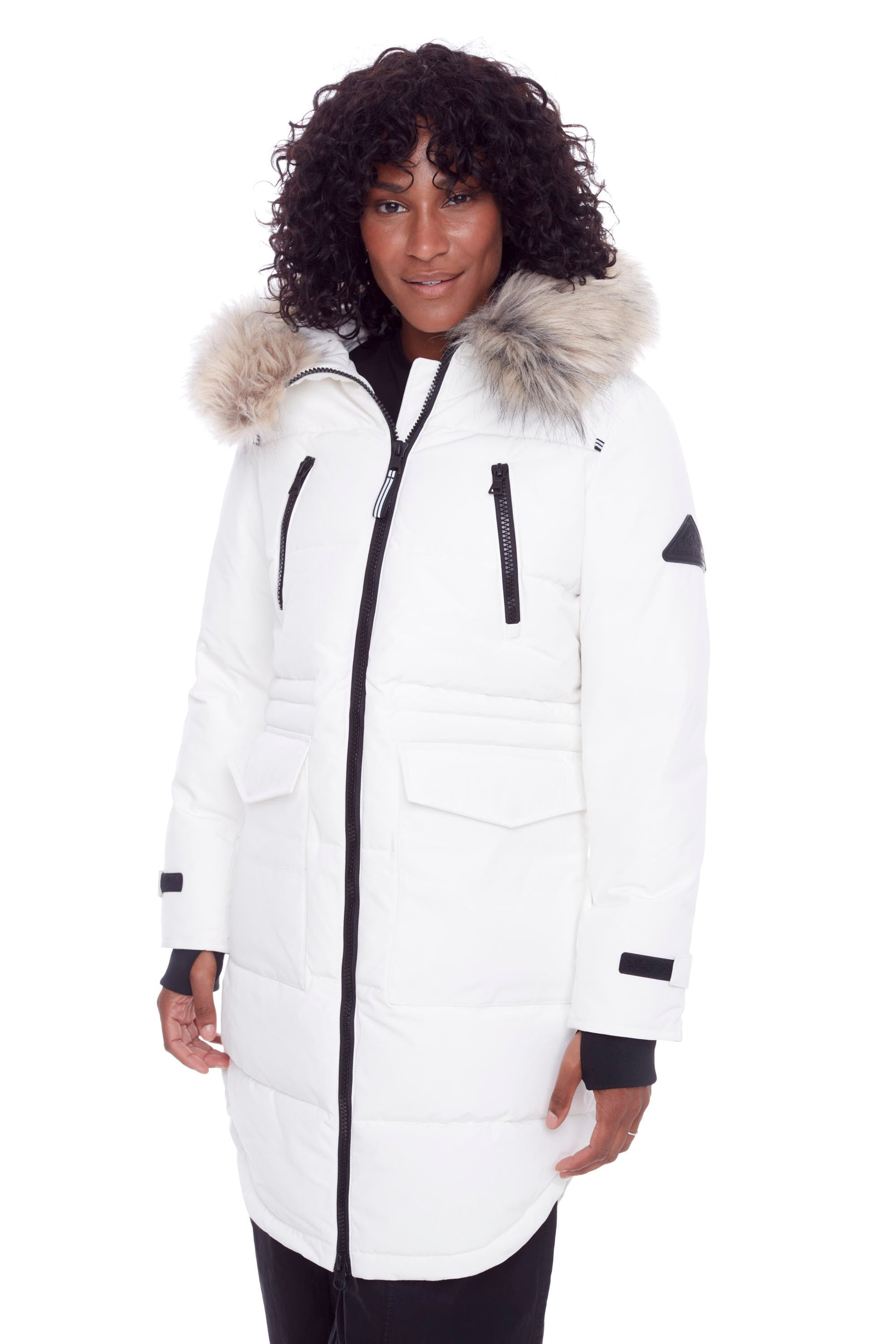 UKON | WOMEN'S VEGAN DOWN (RECYCLED) DRAWSTRING PARKA, CREAM