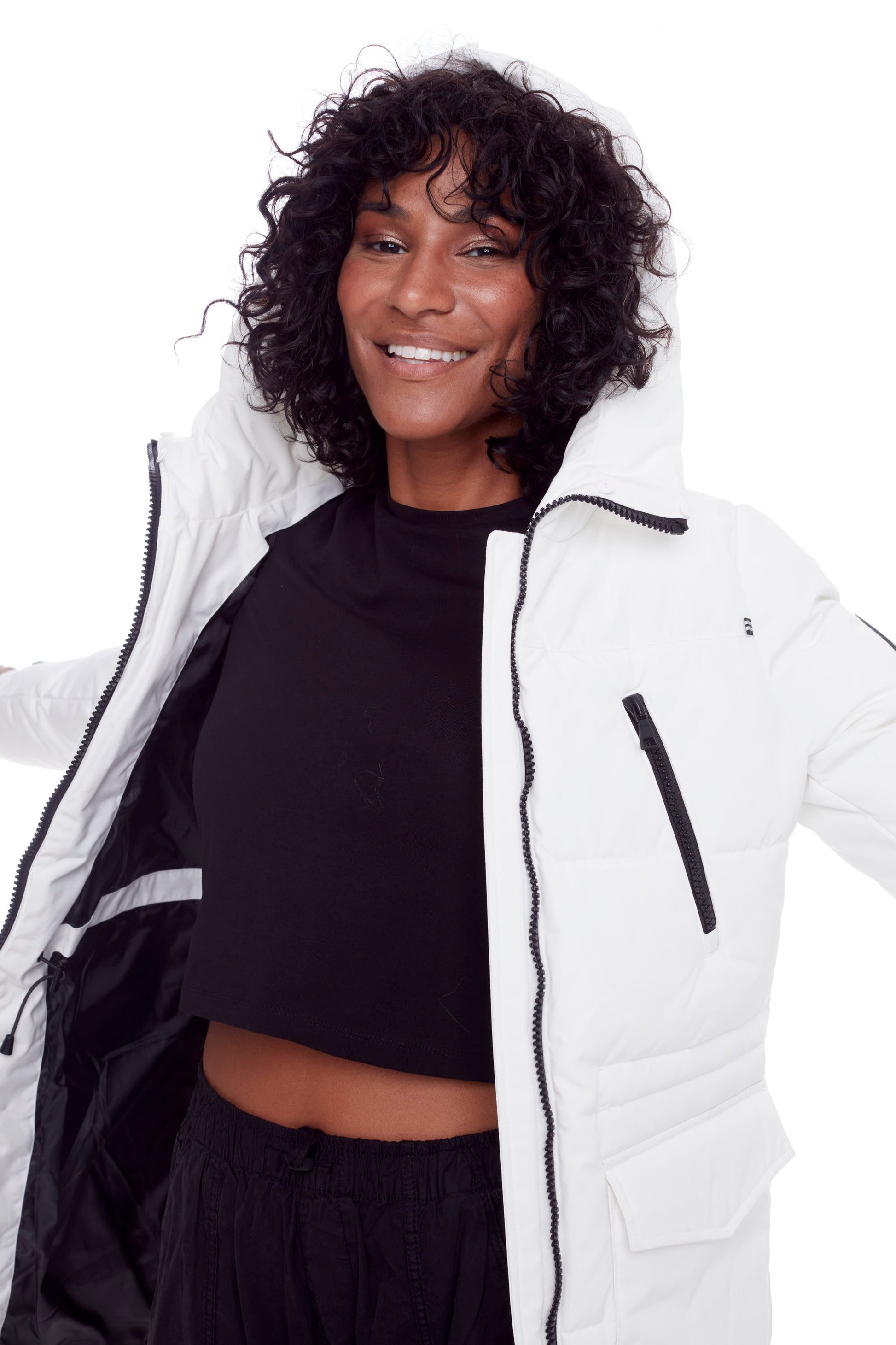 UKON | WOMEN'S VEGAN DOWN (RECYCLED) DRAWSTRING PARKA, CREAM