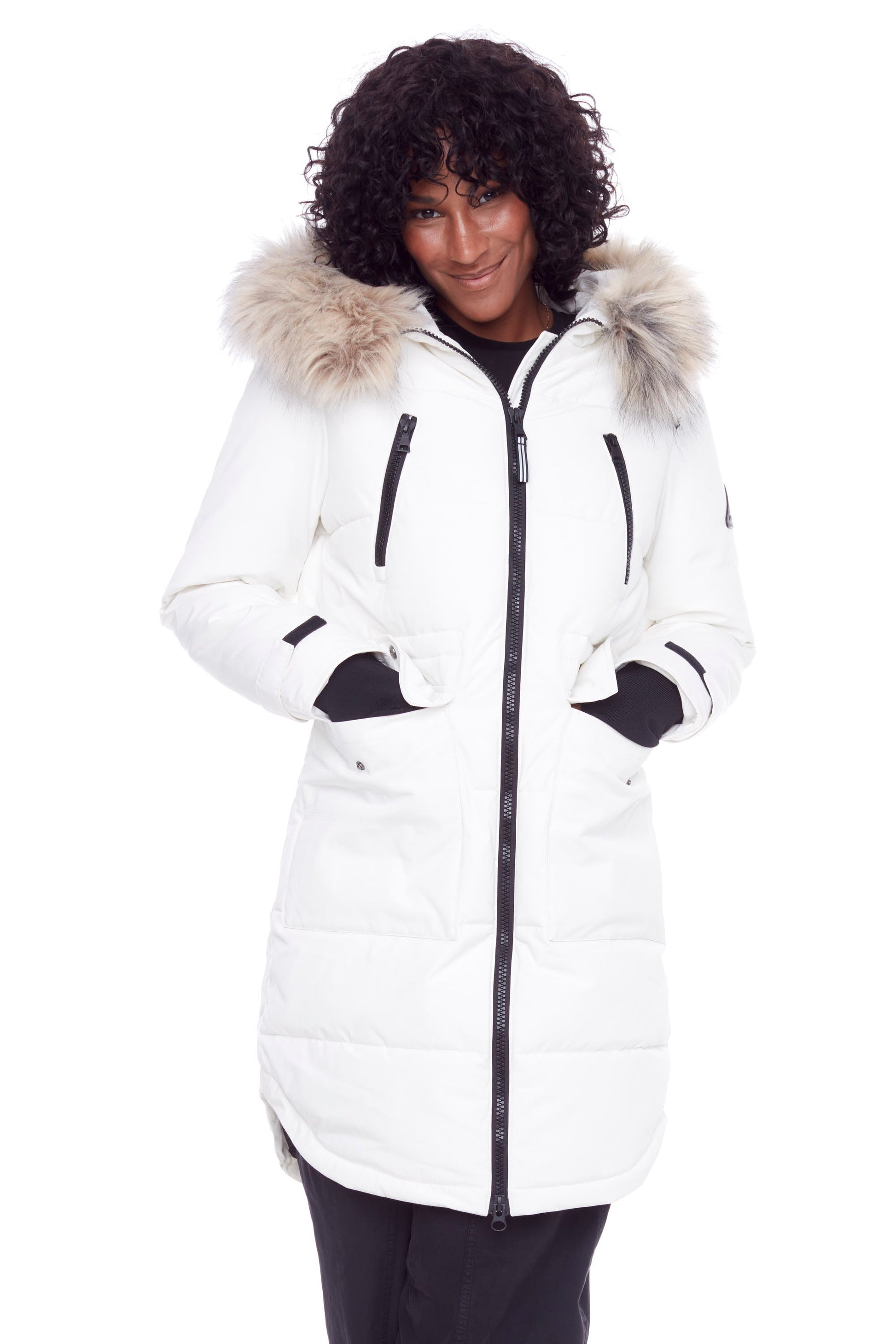 UKON | WOMEN'S VEGAN DOWN (RECYCLED) DRAWSTRING PARKA, CREAM