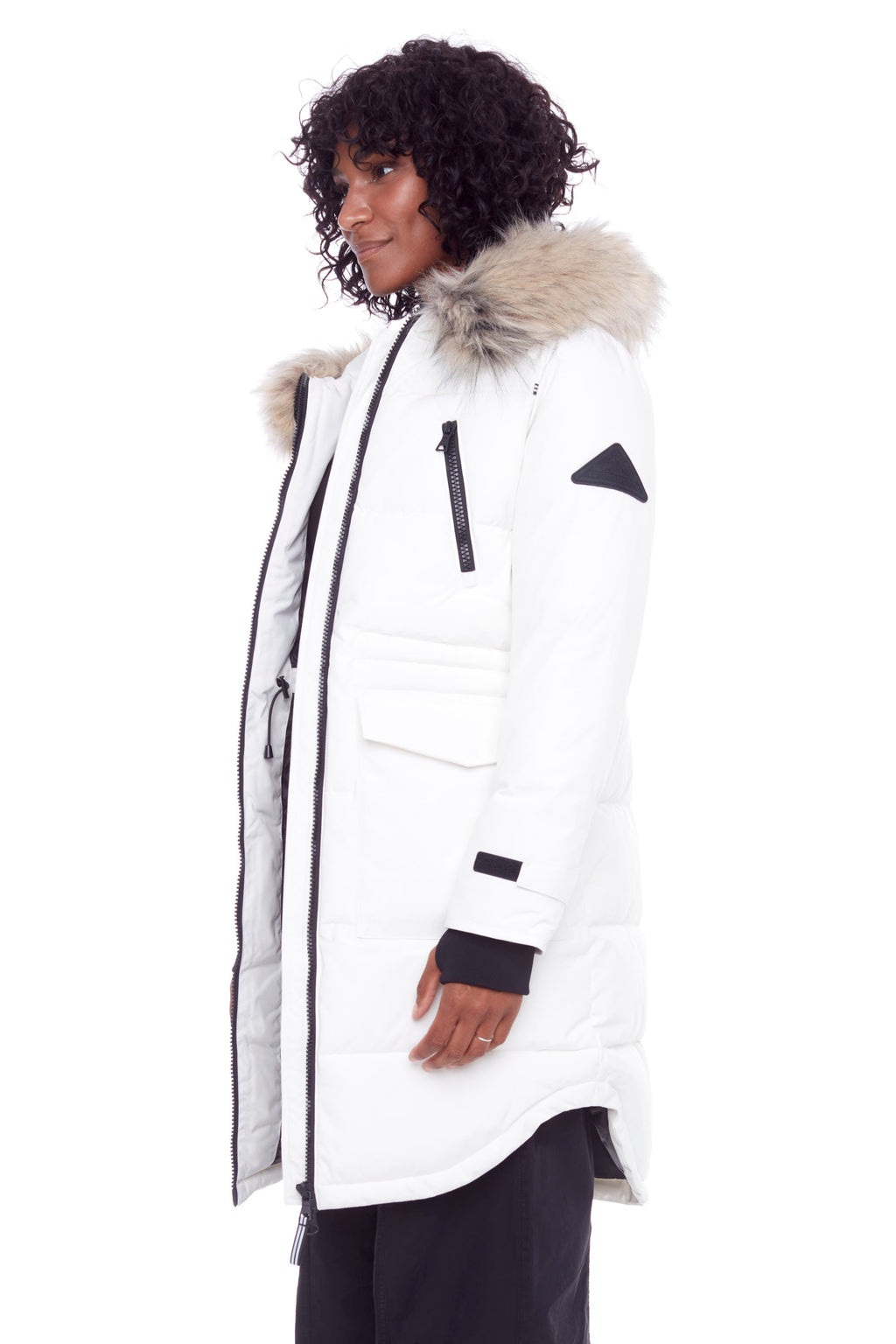 UKON | WOMEN'S VEGAN DOWN (RECYCLED) DRAWSTRING PARKA, CREAM
