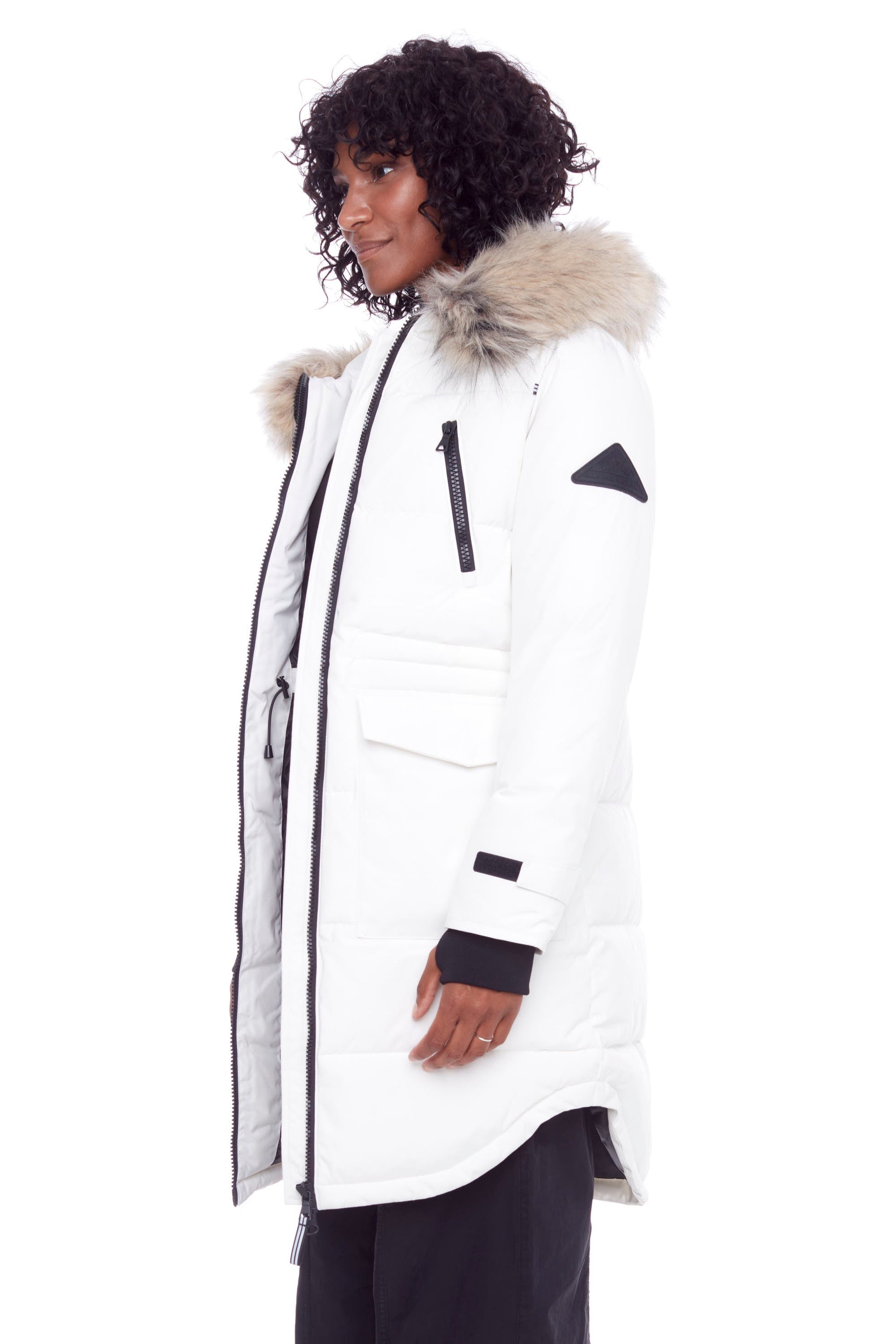 UKON | WOMEN'S VEGAN DOWN (RECYCLED) DRAWSTRING PARKA, CREAM