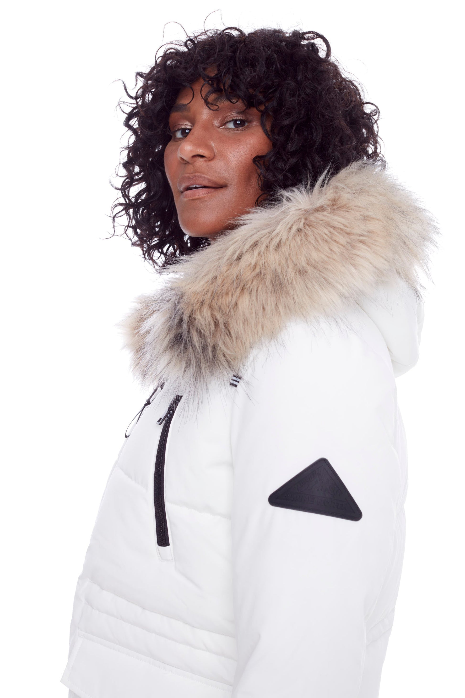 UKON | WOMEN'S VEGAN DOWN (RECYCLED) DRAWSTRING PARKA, CREAM
