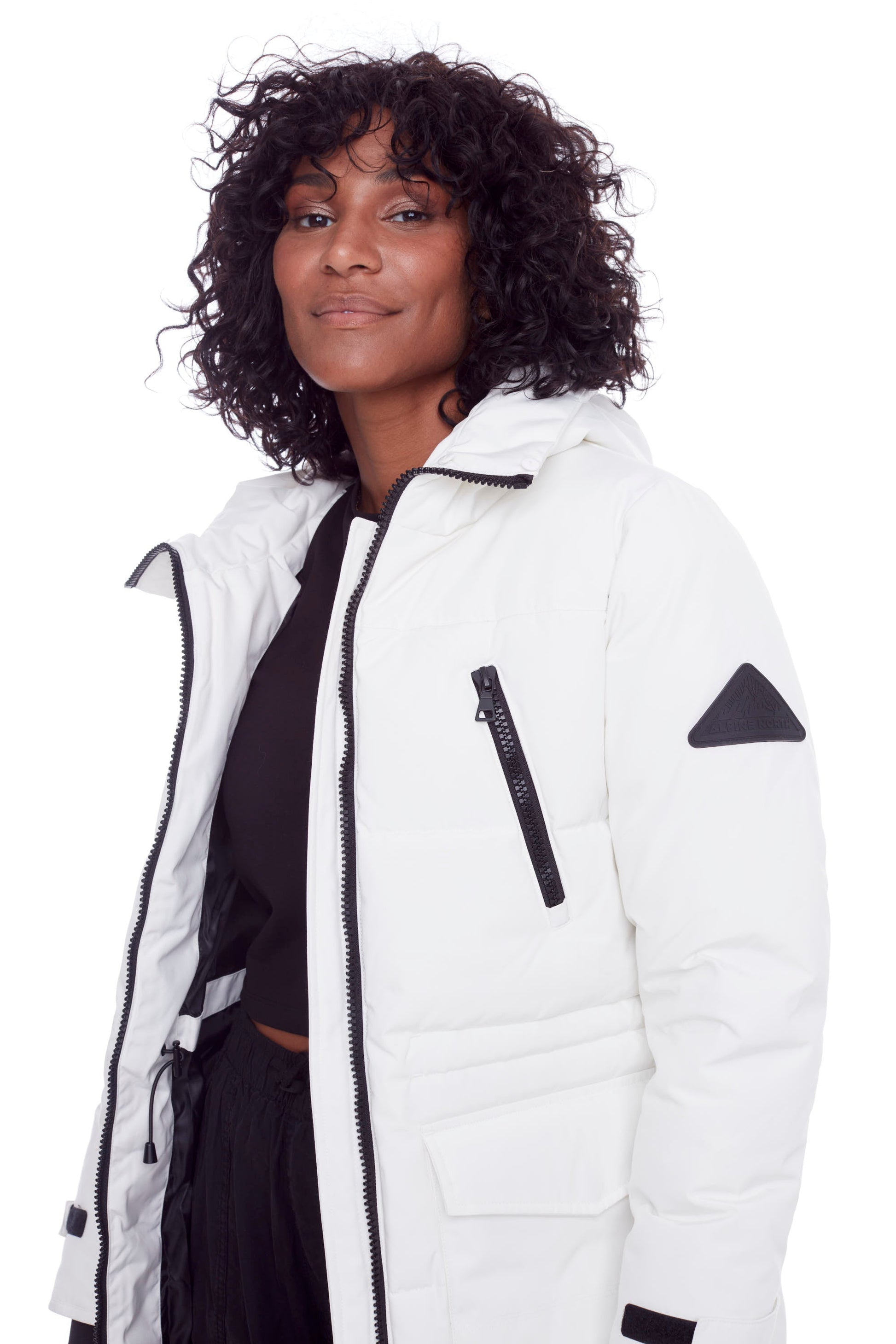 UKON | WOMEN'S VEGAN DOWN (RECYCLED) DRAWSTRING PARKA, CREAM