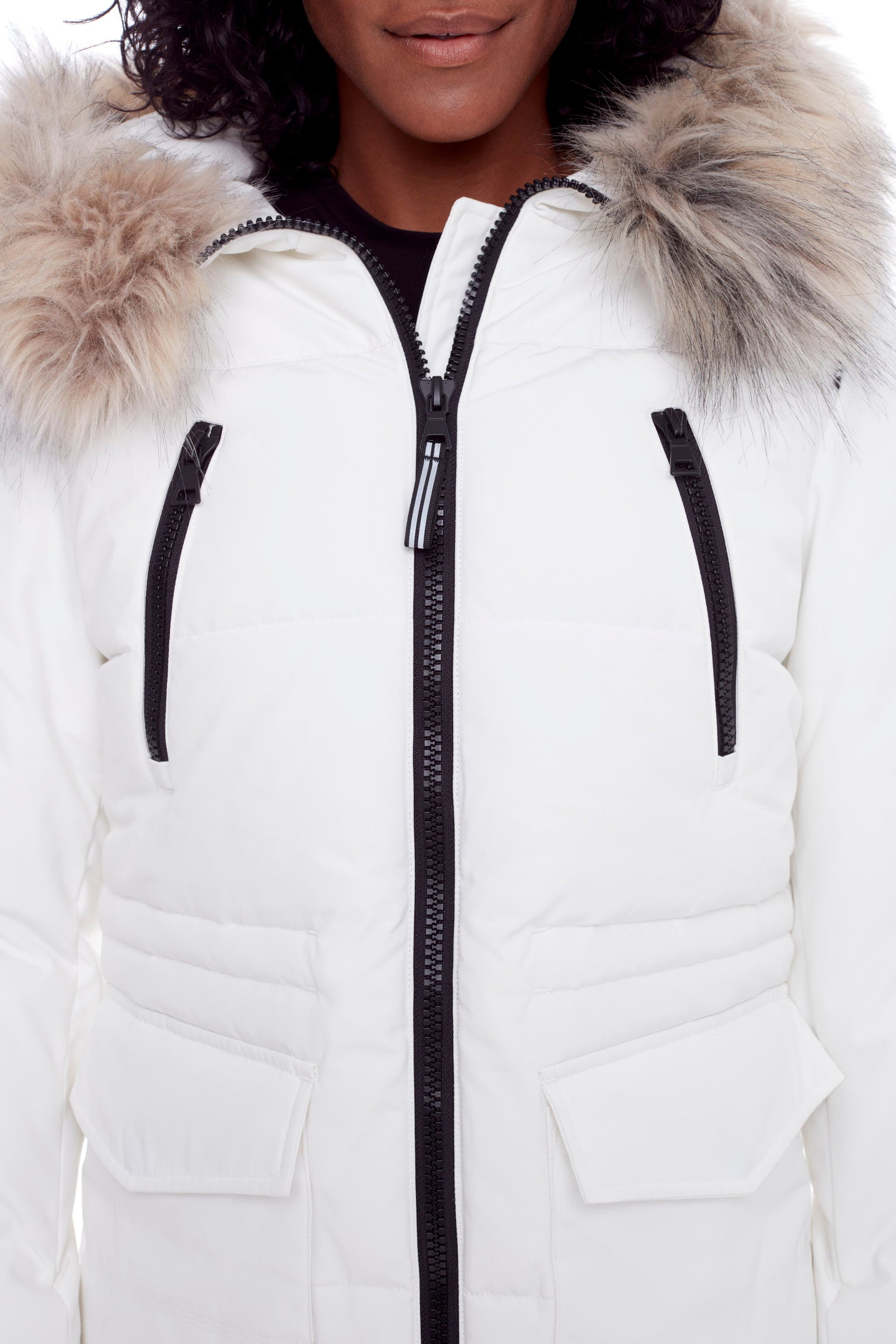UKON | WOMEN'S VEGAN DOWN (RECYCLED) DRAWSTRING PARKA, CREAM