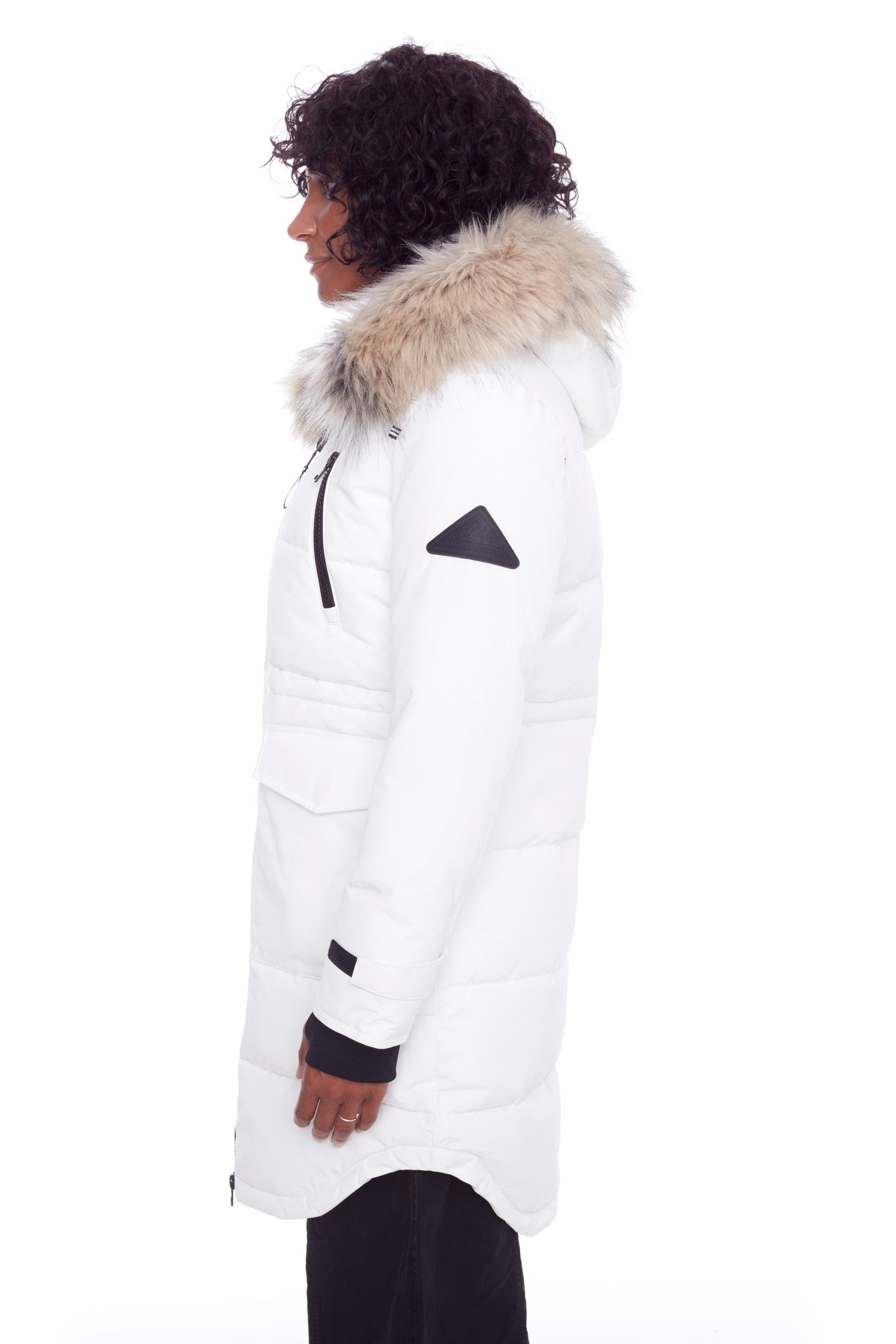 UKON | WOMEN'S VEGAN DOWN (RECYCLED) DRAWSTRING PARKA, CREAM