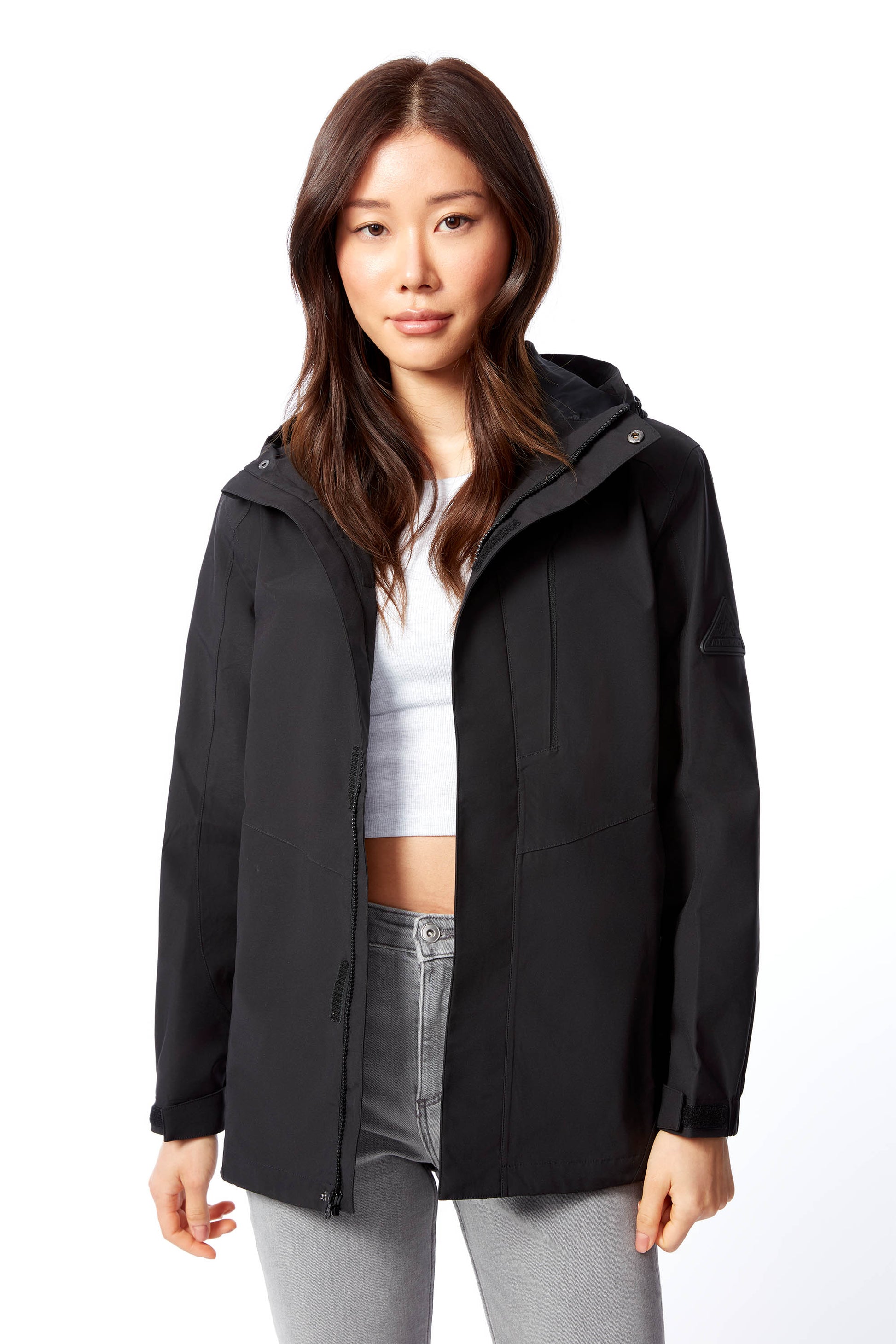 TAHSIS | VESTE DE PLUIE IMPERMÉABLE POUR FEMME, NOIRE