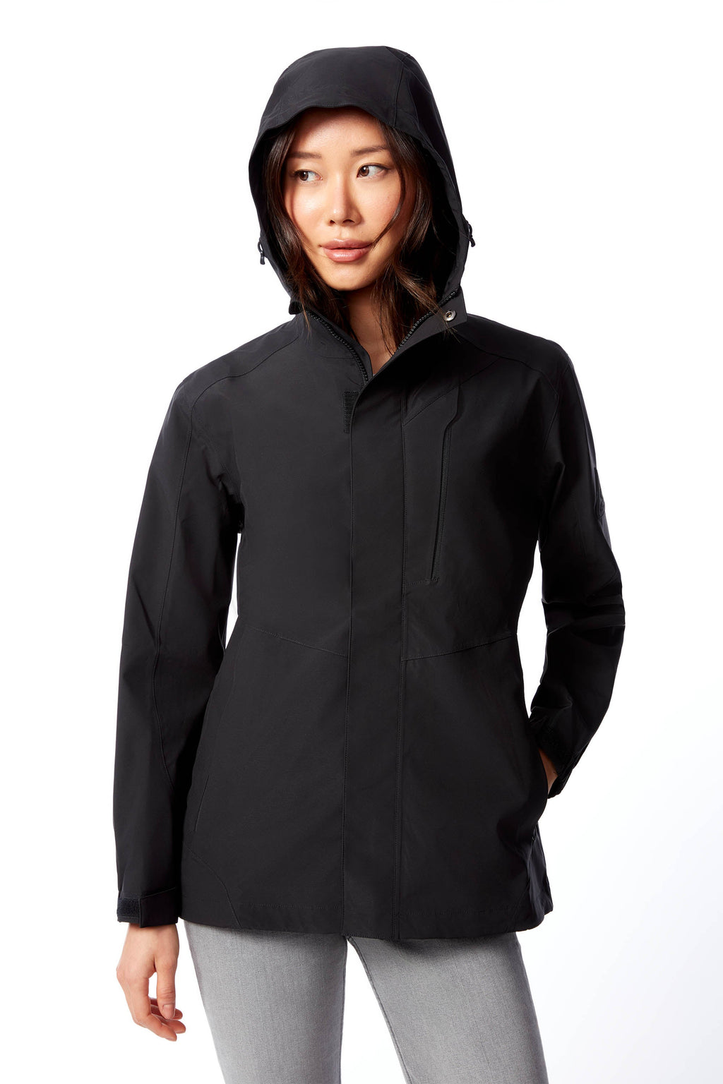 TAHSIS | VESTE DE PLUIE IMPERMÉABLE POUR FEMME, NOIRE