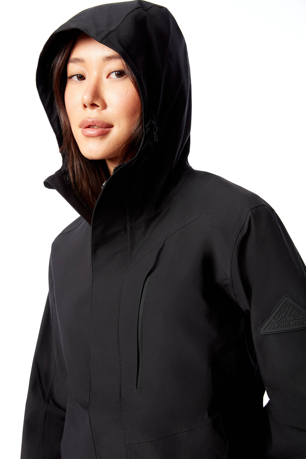 TAHSIS | VESTE DE PLUIE IMPERMÉABLE POUR FEMME, NOIRE