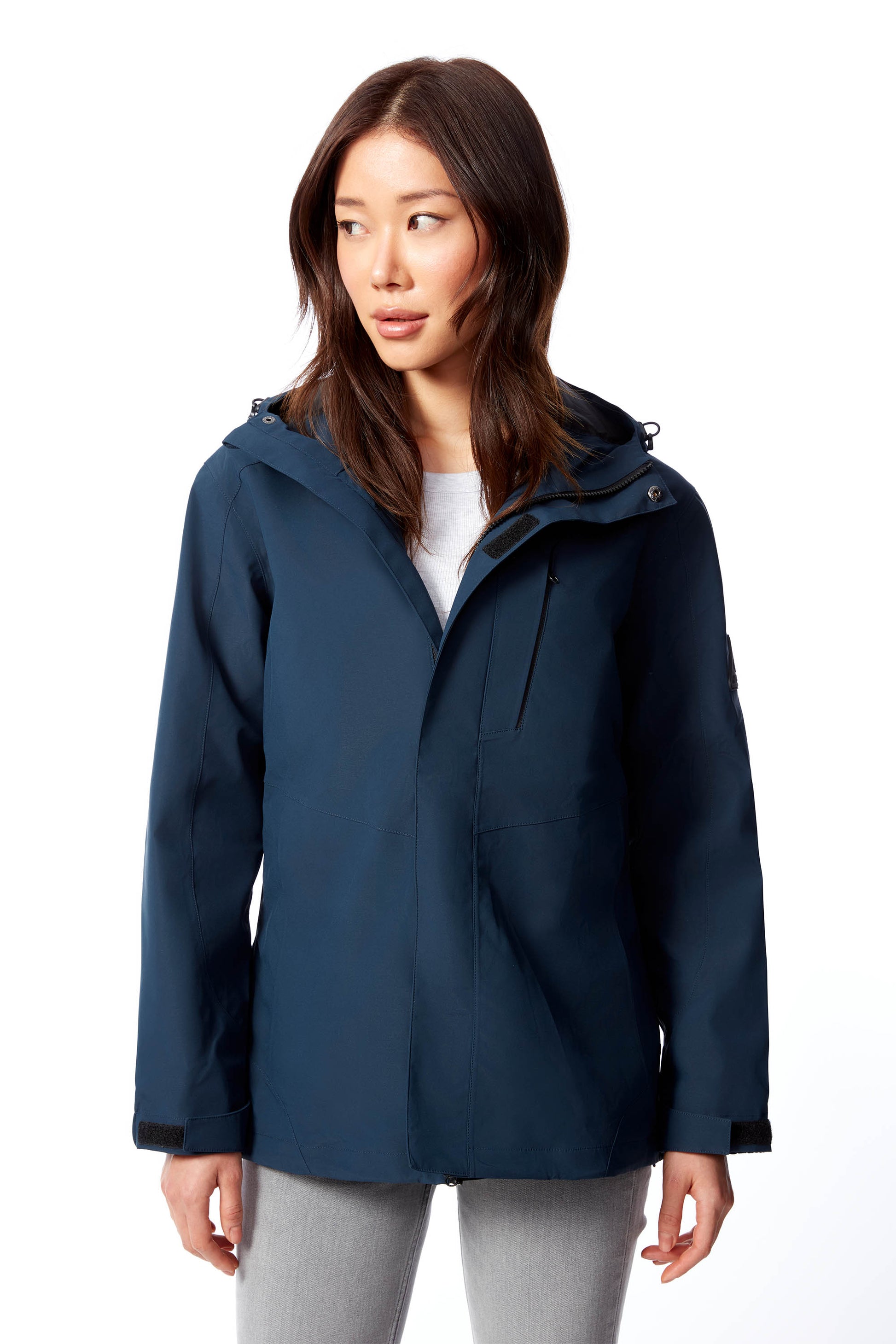 TAHSIS | VESTE DE PLUIE IMPERMÉABLE POUR FEMME, BLEU MARINE