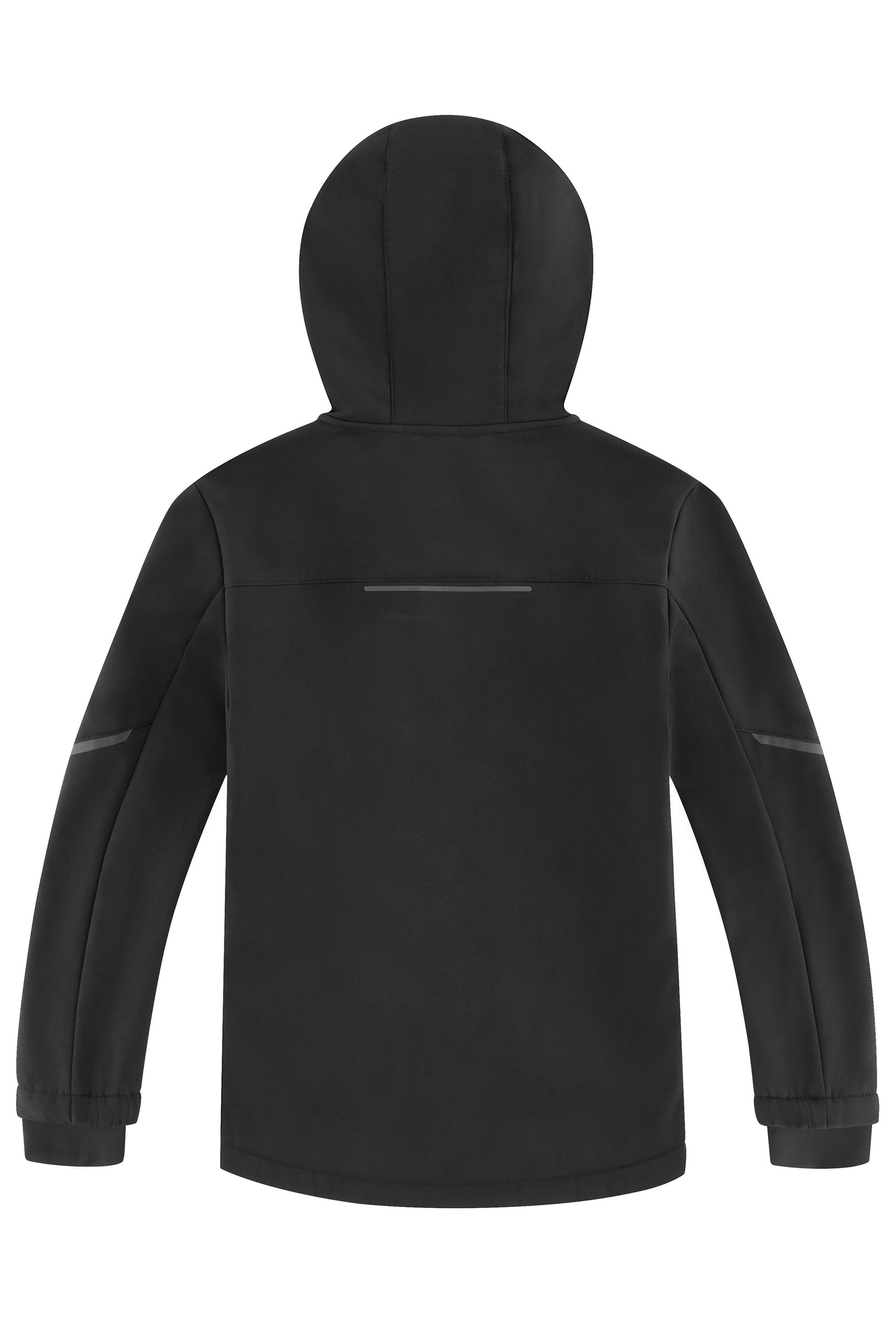 TOFINO JUNIOR | KID'S FLEECE LINED SOFTSHELL WINDBREAKER, BLACK