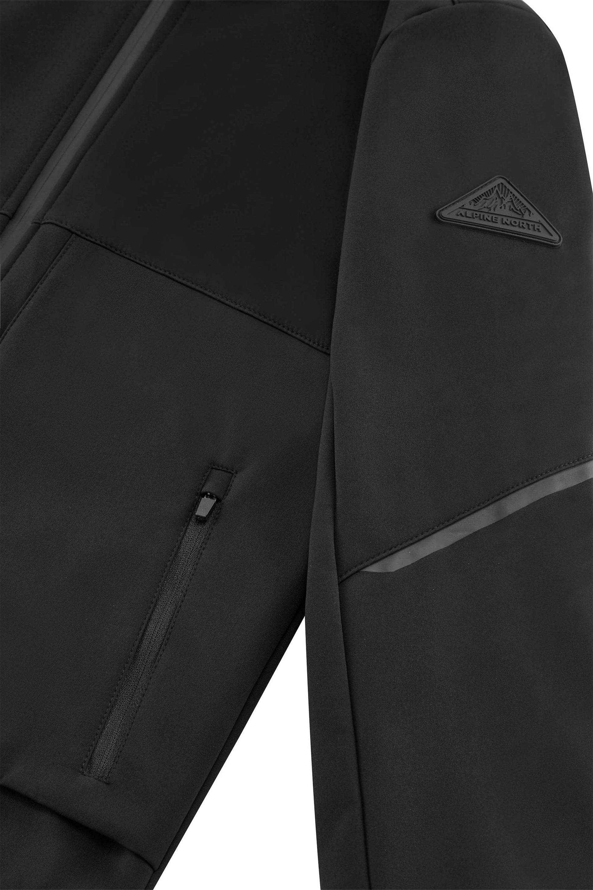 TOFINO JUNIOR | KID'S FLEECE LINED SOFTSHELL WINDBREAKER, BLACK