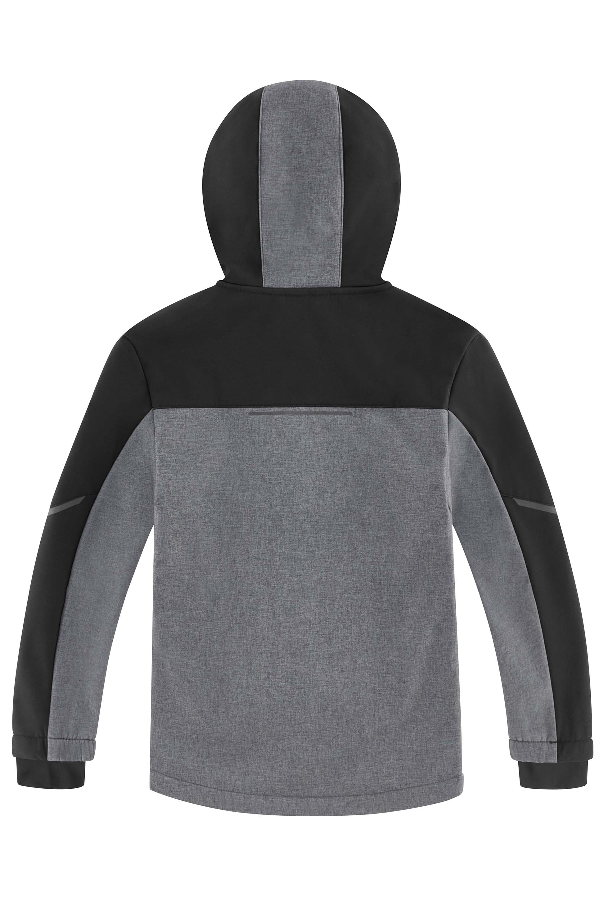 TOFINO JUNIOR | KID'S FLEECE LINED SOFTSHELL WINDBREAKER, DARK GREY