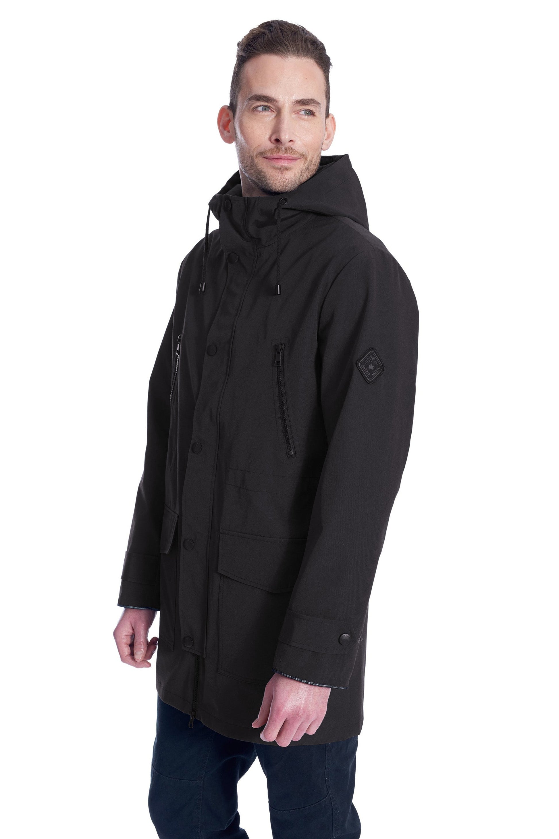 BANKS | IMPERMÉABLE À CORDON POUR HOMME, NOIR