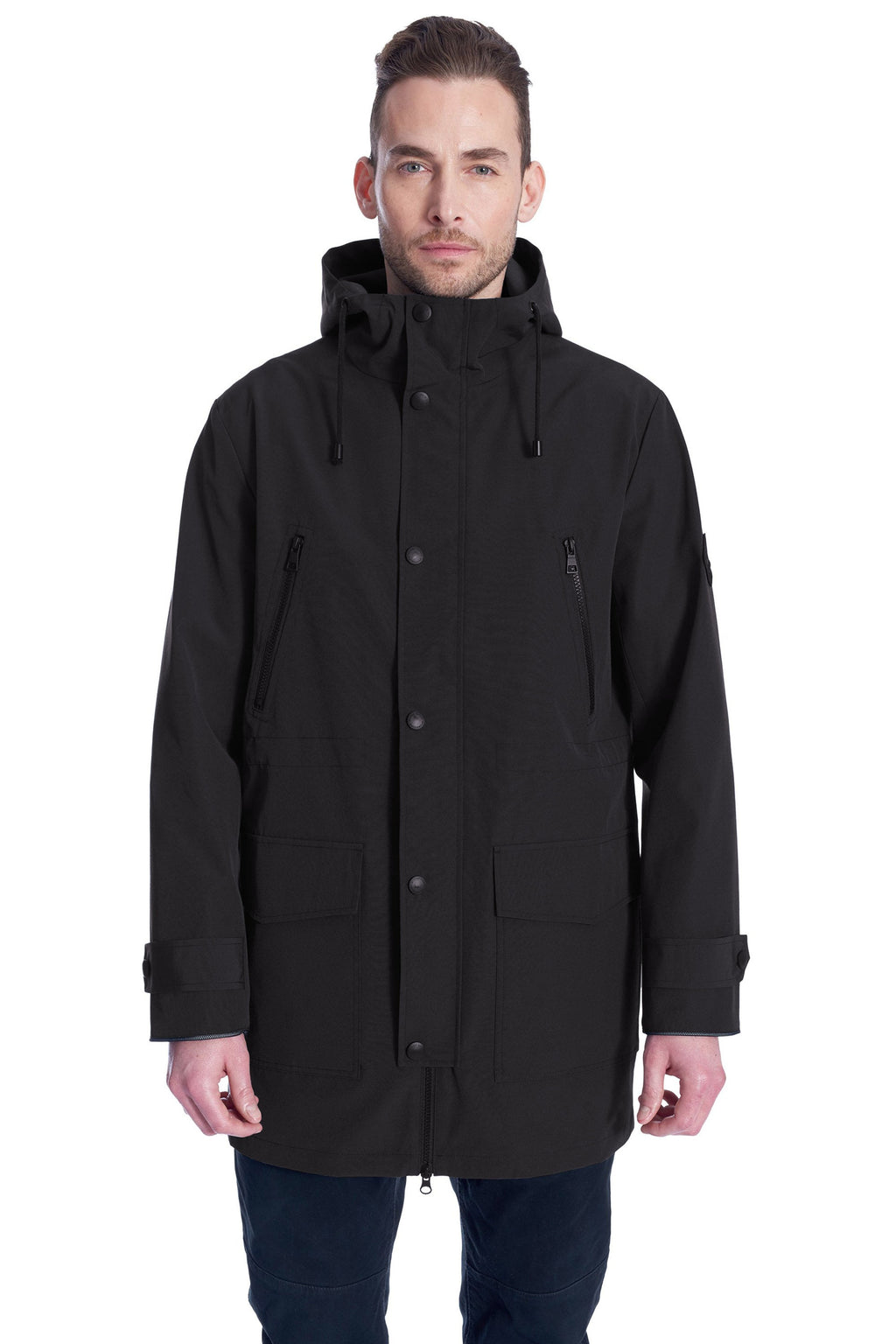BANKS | IMPERMÉABLE À CORDON POUR HOMME, NOIR