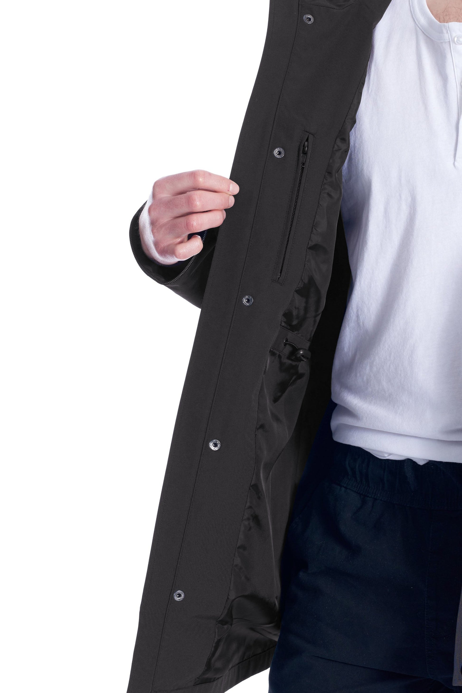 BANKS | IMPERMÉABLE À CORDON POUR HOMME, NOIR