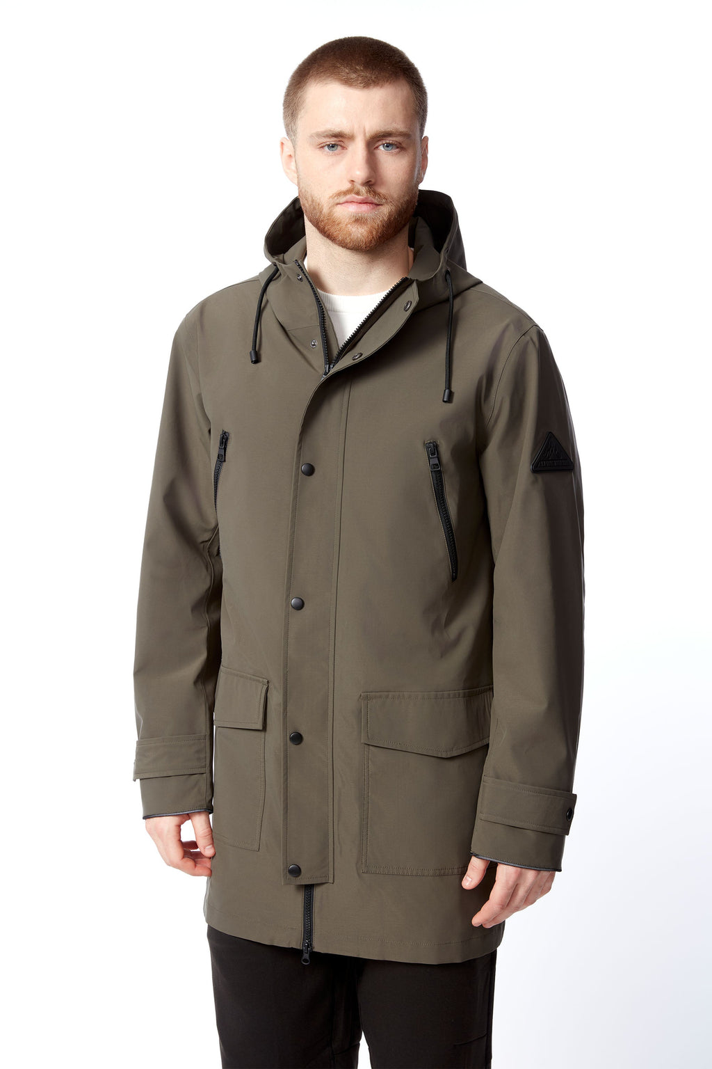 BANKS | IMPERMÉABLE À CORDON POUR HOMME, OLIVE FONCÉ