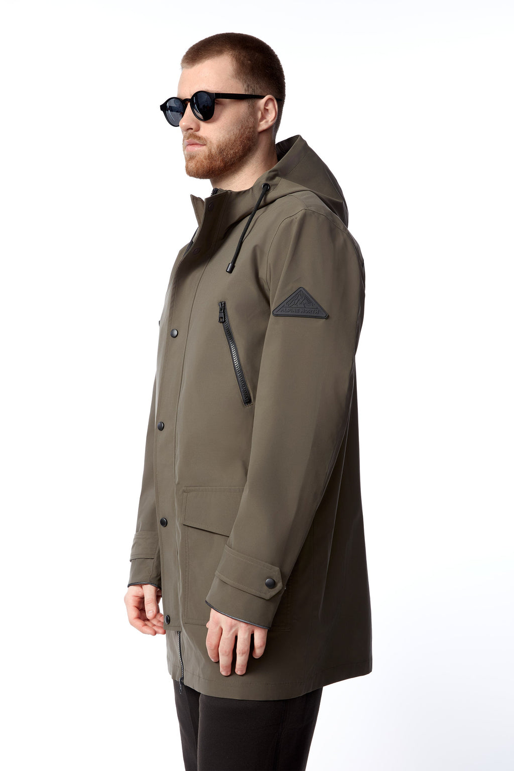 BANKS | IMPERMÉABLE À CORDON POUR HOMME, OLIVE FONCÉ