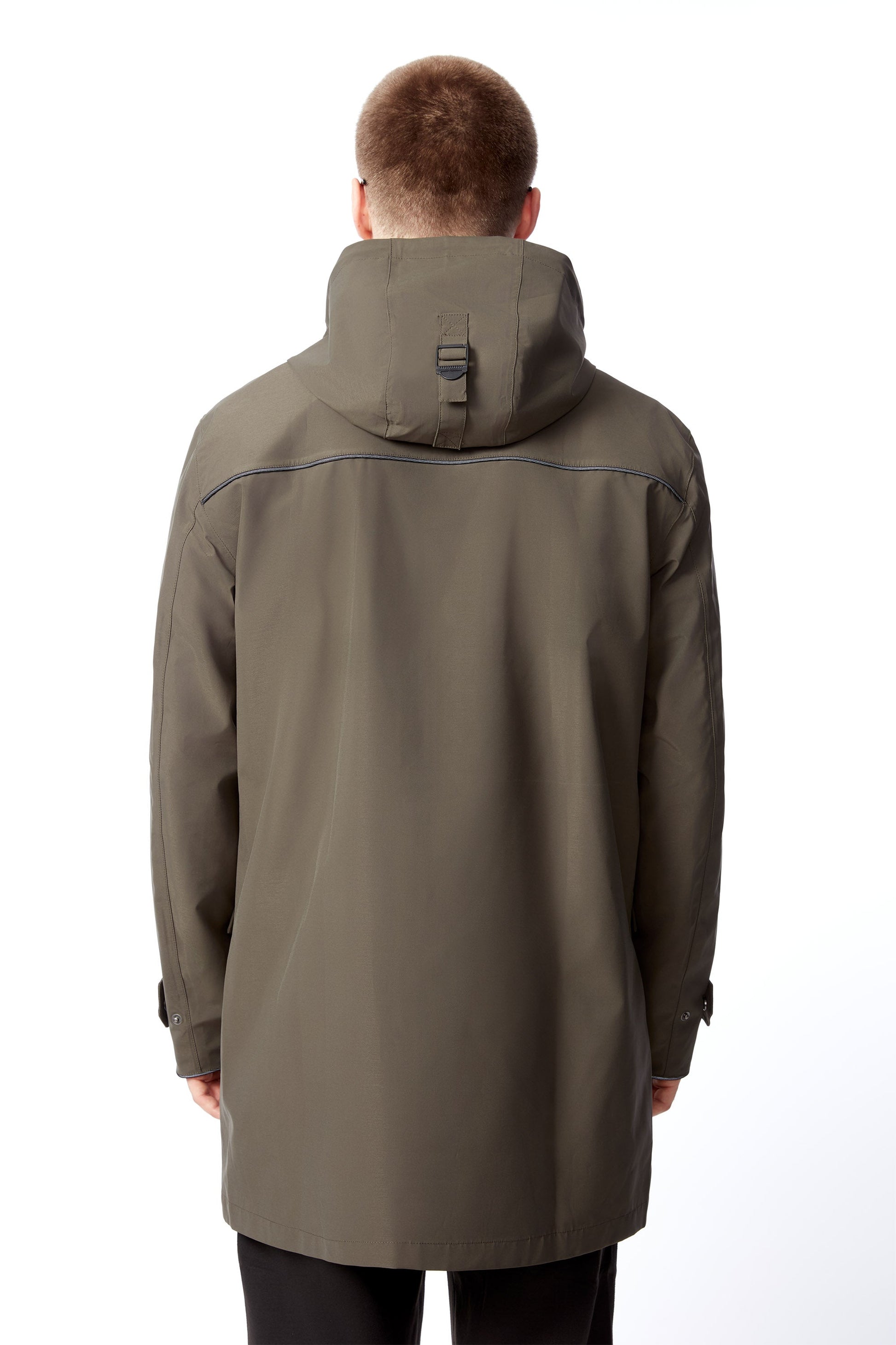 BANKS | IMPERMÉABLE À CORDON POUR HOMME, OLIVE FONCÉ