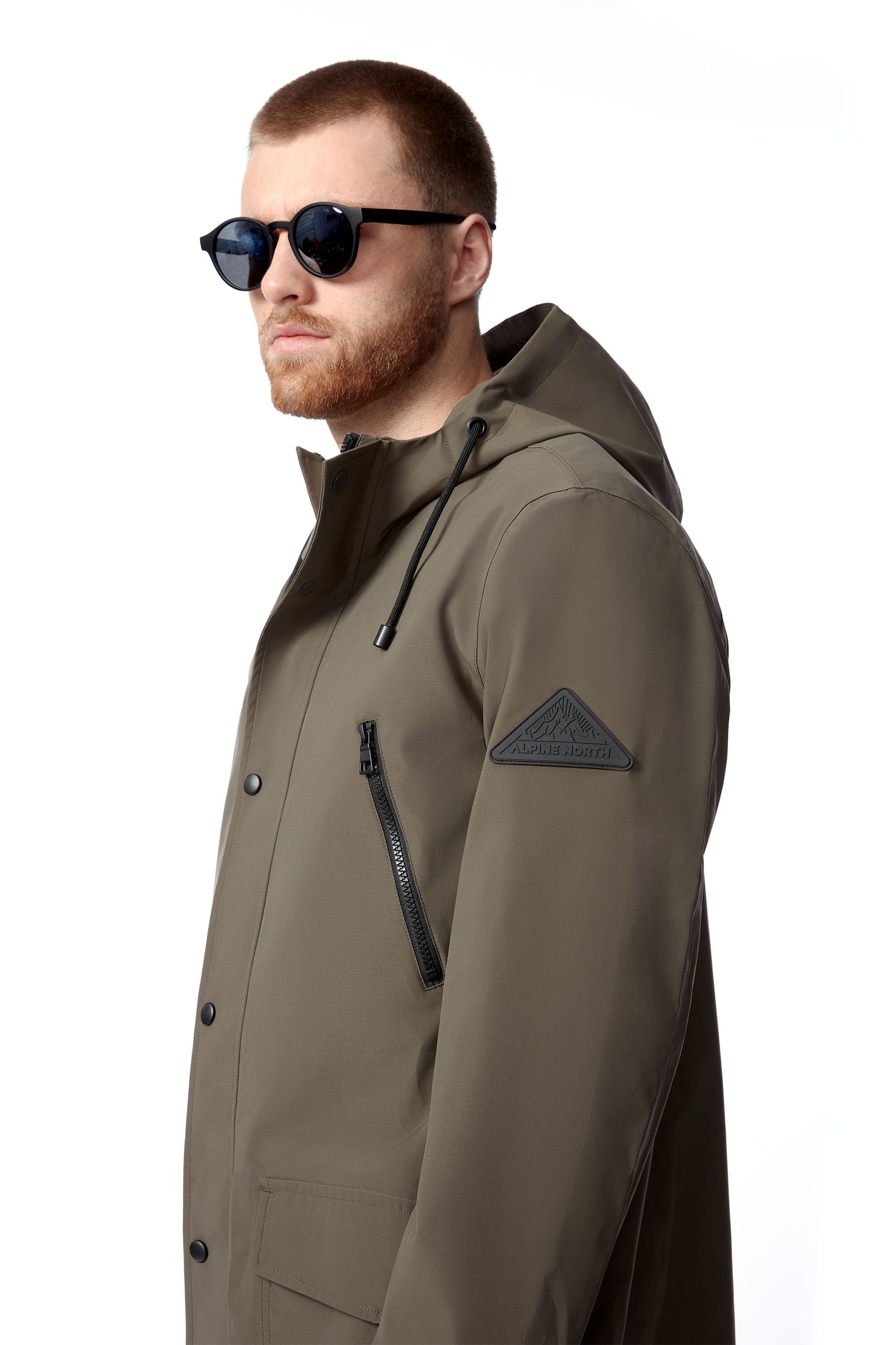BANKS | IMPERMÉABLE À CORDON POUR HOMME, OLIVE FONCÉ