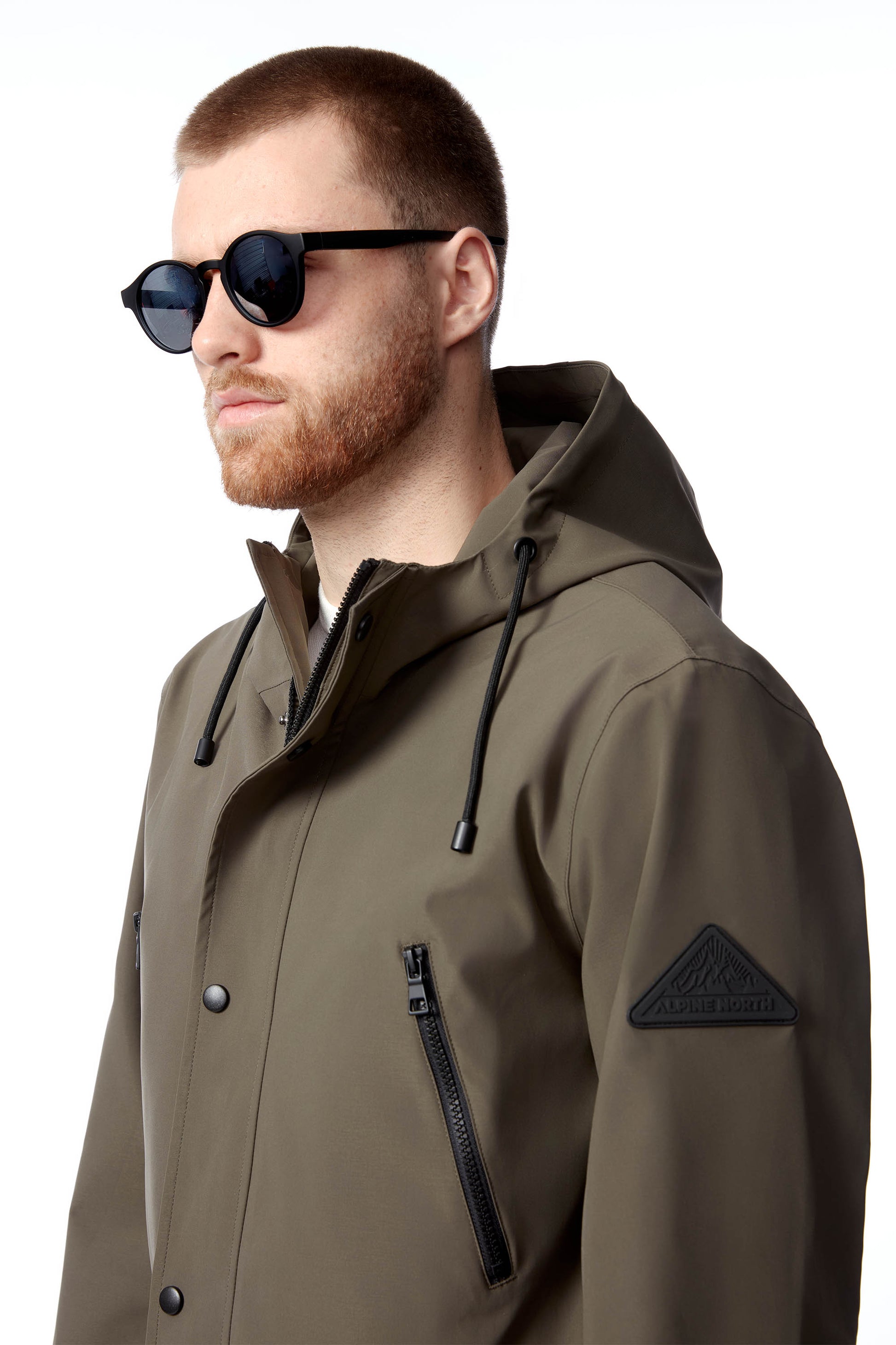 BANKS | IMPERMÉABLE À CORDON POUR HOMME, OLIVE FONCÉ
