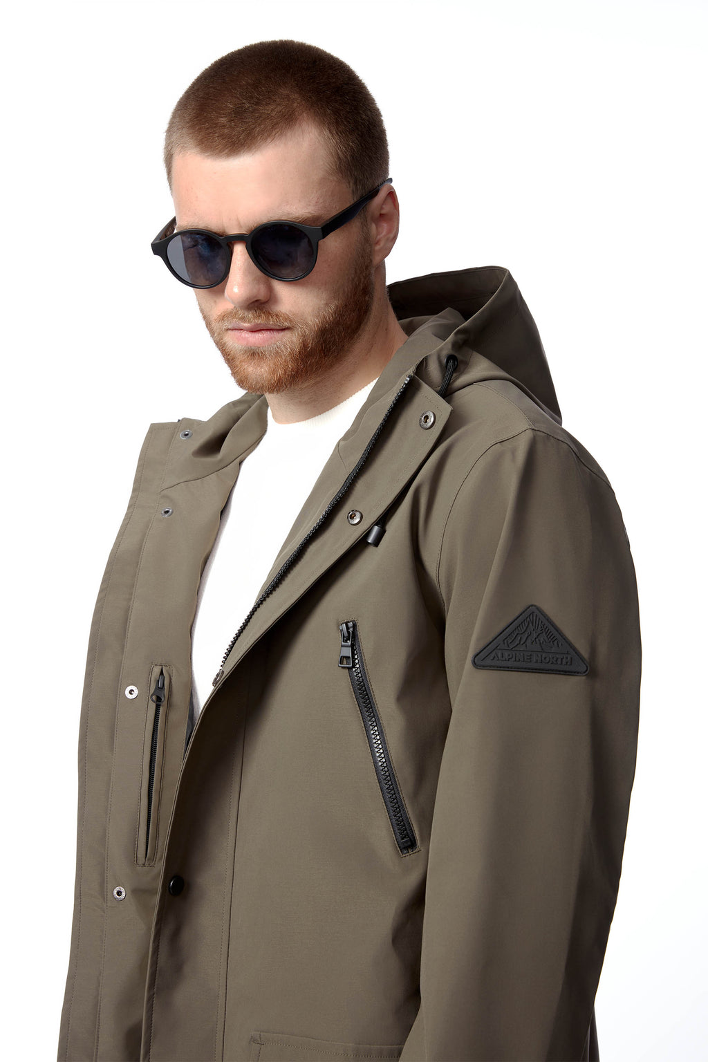 BANKS | IMPERMÉABLE À CORDON POUR HOMME, OLIVE FONCÉ