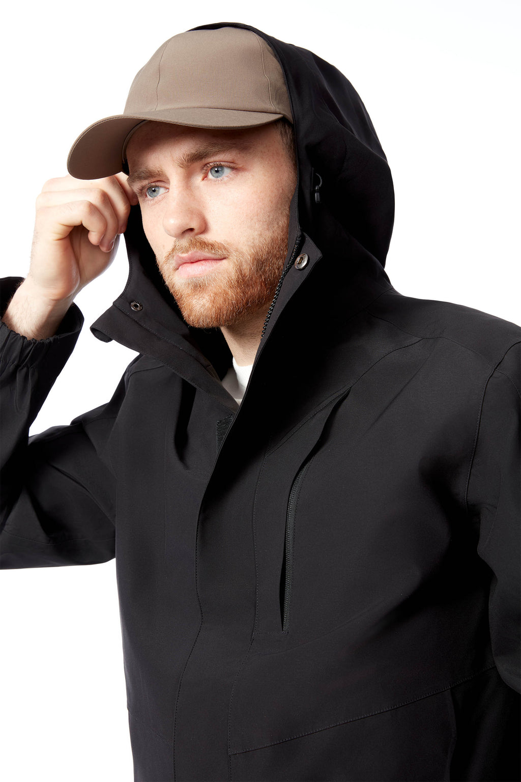 HUDSON | VESTE DE PLUIE POUR HOMME, NOIRE