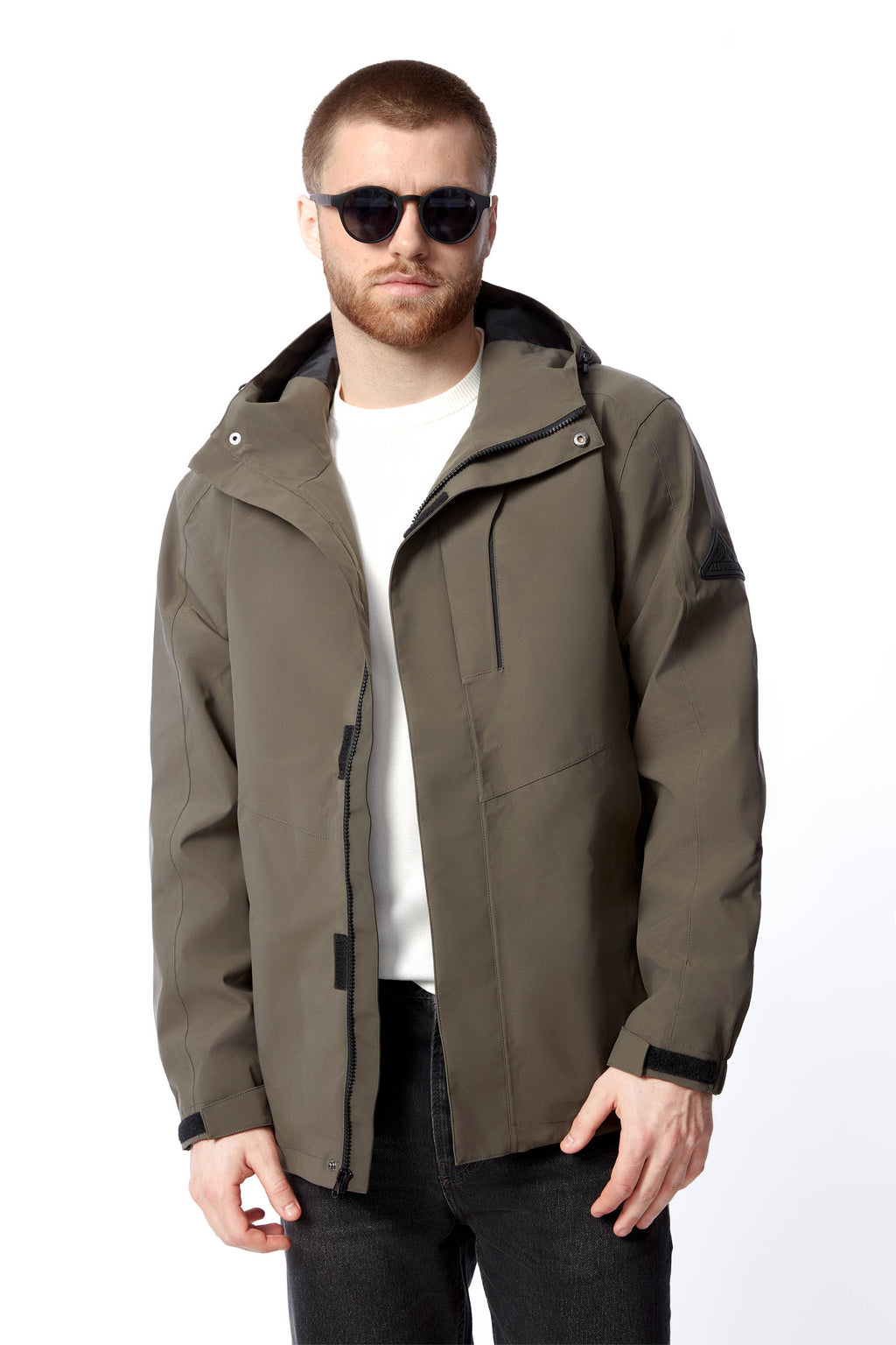 HUDSON | VESTE DE PLUIE POUR HOMME, OLIVE FONCÉ