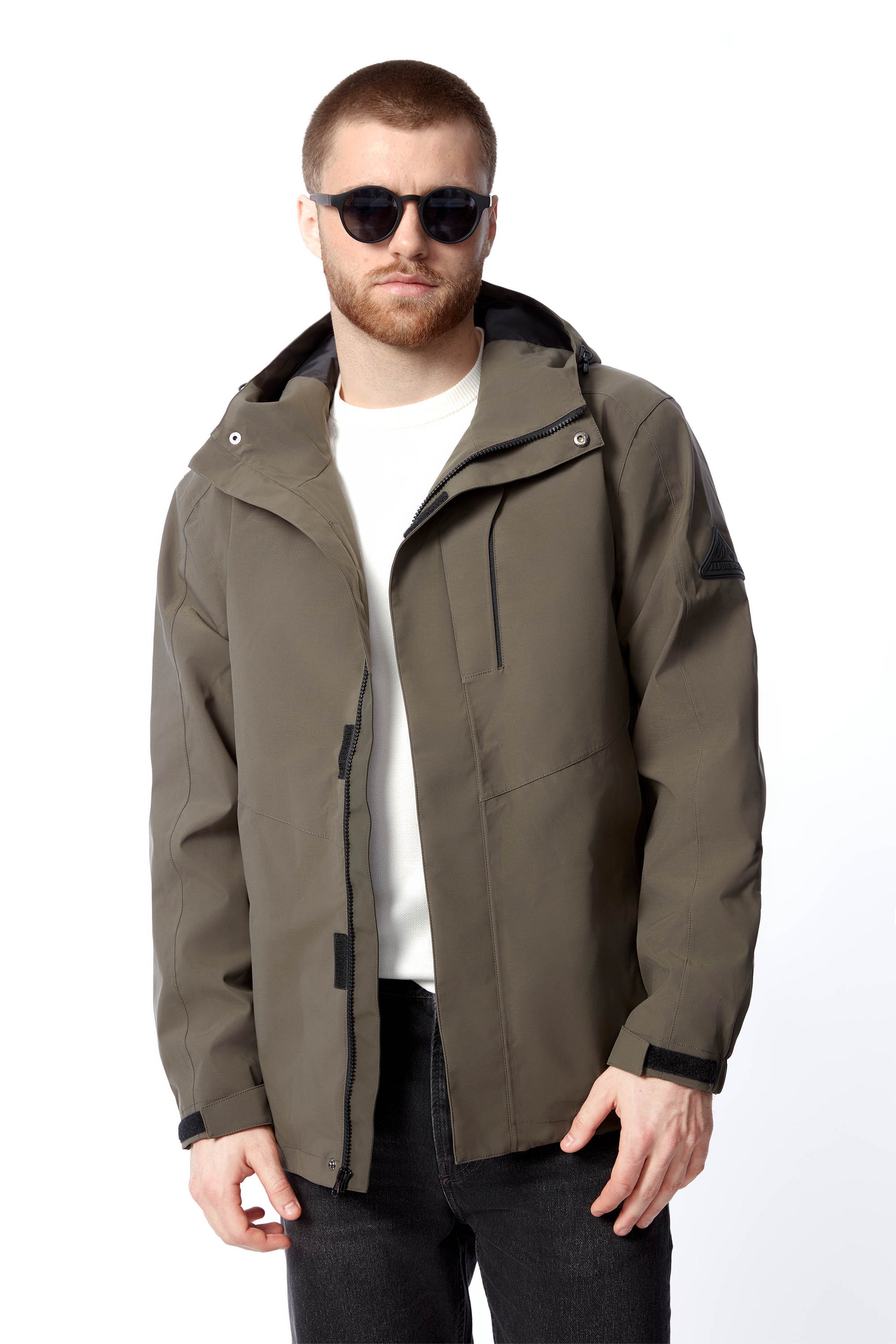 HUDSON | VESTE DE PLUIE POUR HOMME, OLIVE FONCÉ