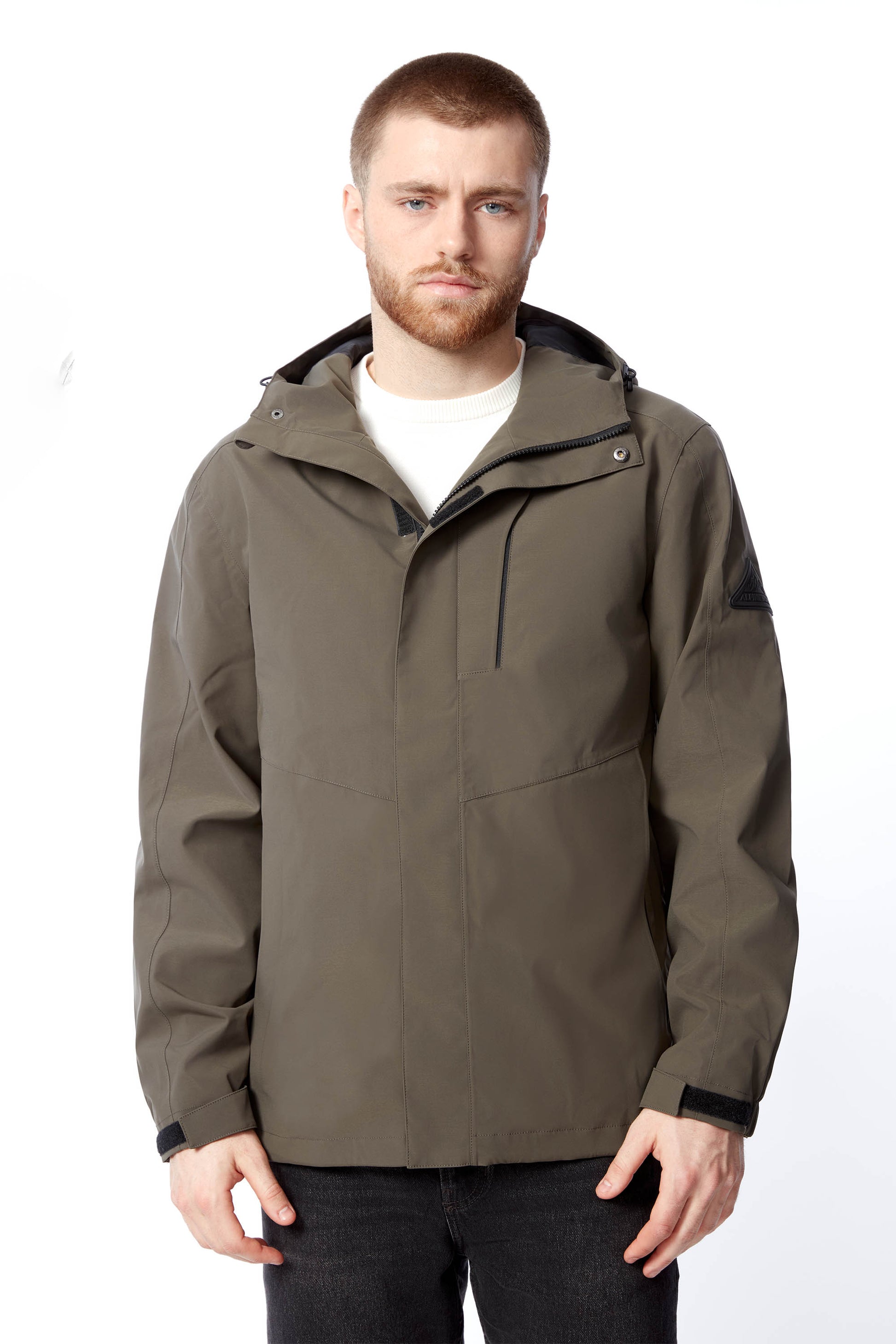 HUDSON | VESTE DE PLUIE POUR HOMME, OLIVE FONCÉ