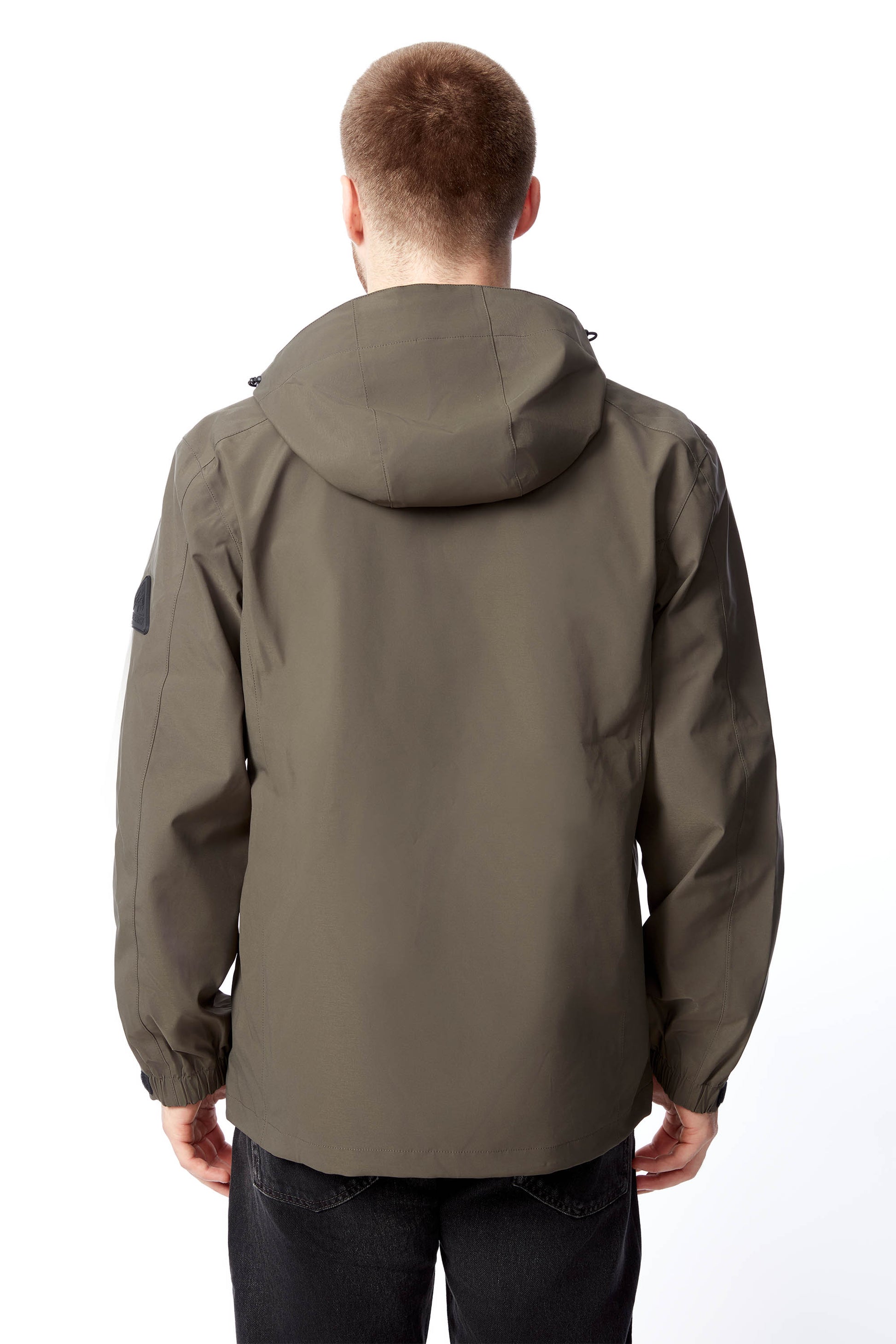 HUDSON | VESTE DE PLUIE POUR HOMME, OLIVE FONCÉ