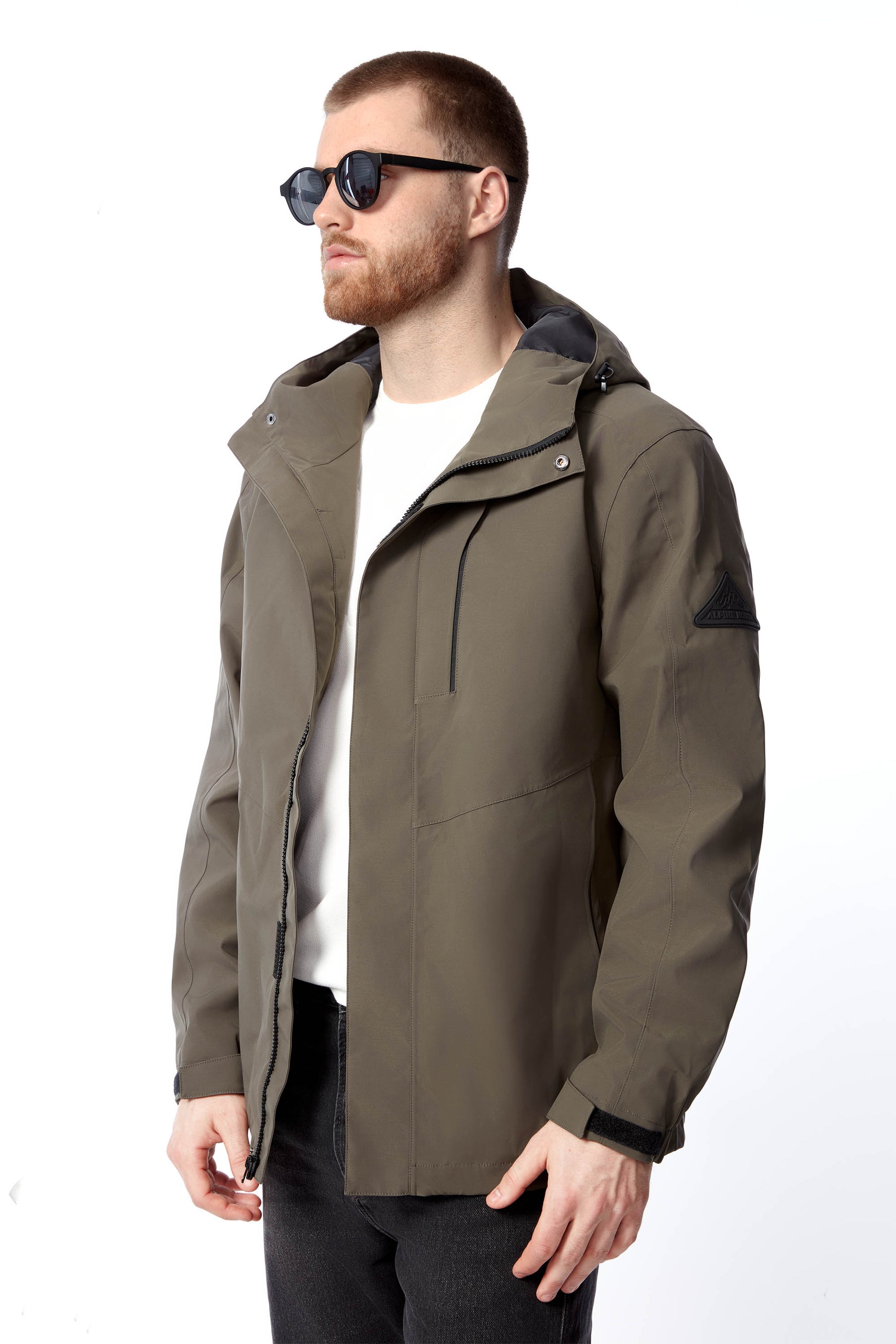 HUDSON | VESTE DE PLUIE POUR HOMME, OLIVE FONCÉ