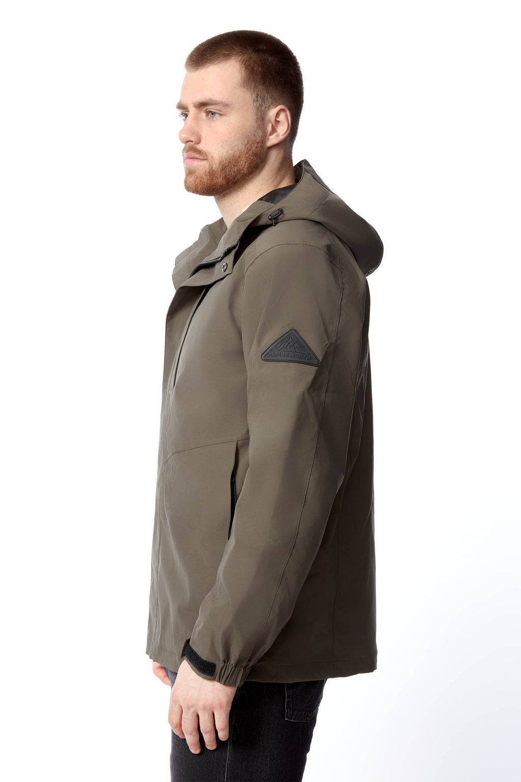 HUDSON | VESTE DE PLUIE POUR HOMME, OLIVE FONCÉ