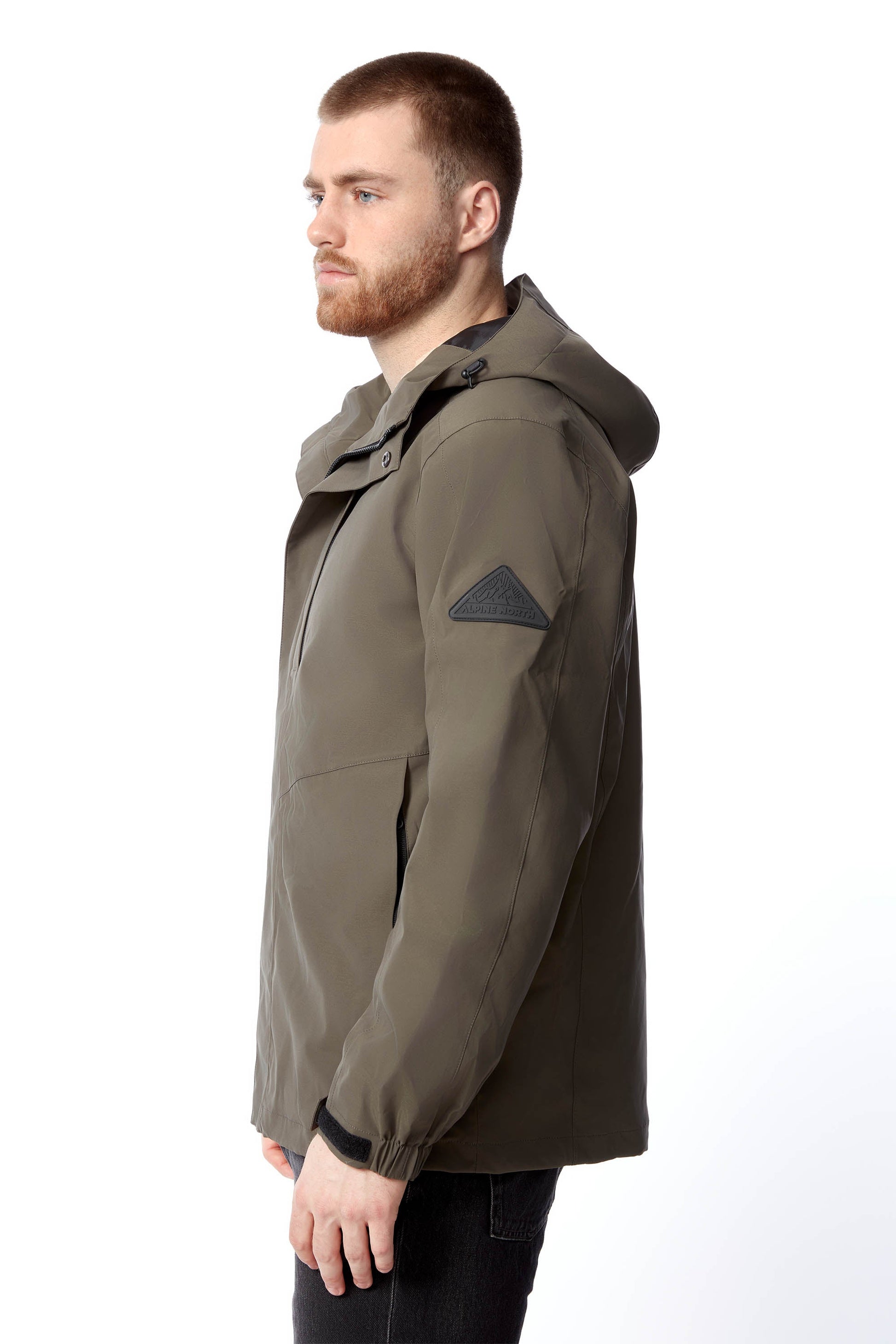 HUDSON | VESTE DE PLUIE POUR HOMME, OLIVE FONCÉ