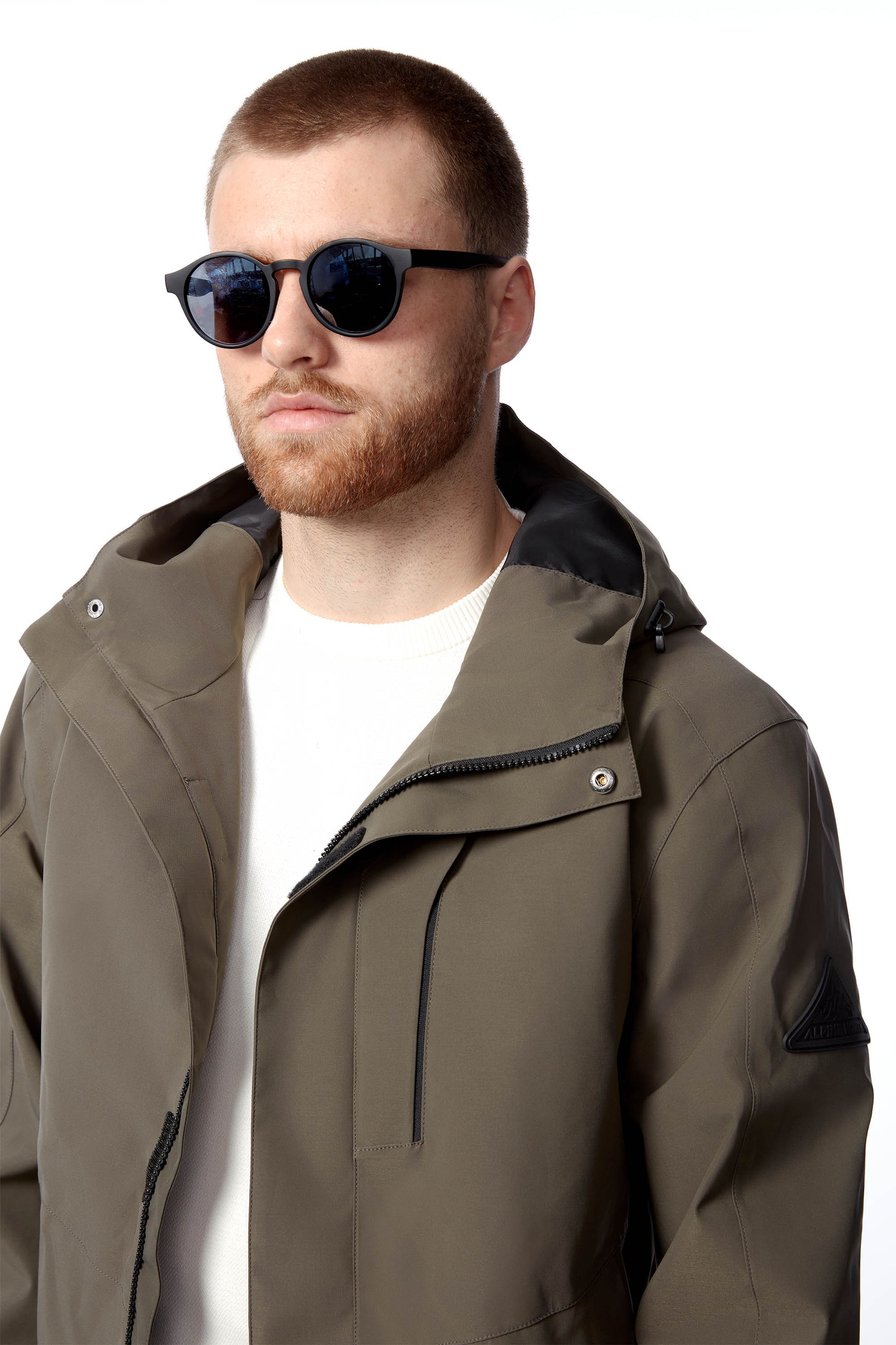 HUDSON | VESTE DE PLUIE POUR HOMME, OLIVE FONCÉ