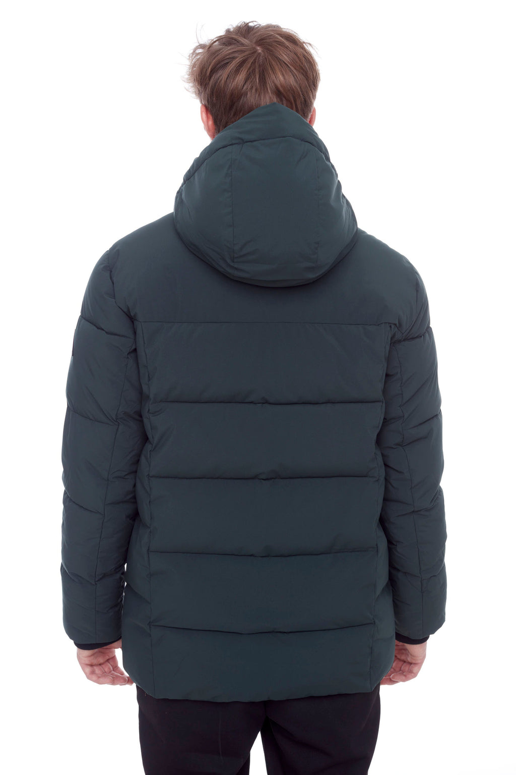 BANFF | DOUDOUNE MATELASSÉE EN DUVET VÉGAN (RECYCLÉE) DE POIDS MOYEN POUR HOMMES, VERT FONCÉ