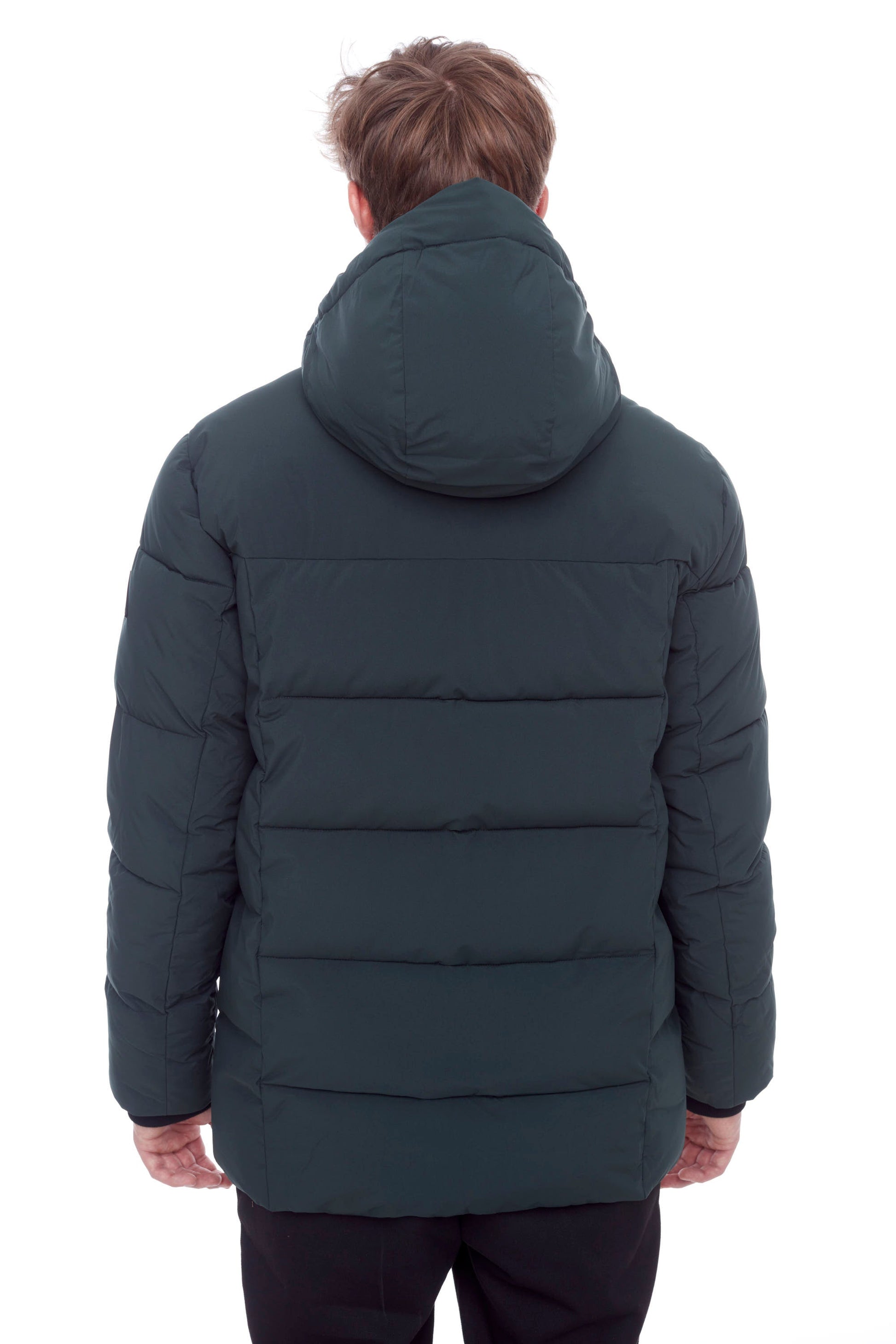 BANFF | DOUDOUNE MATELASSÉE EN DUVET VÉGAN (RECYCLÉE) DE POIDS MOYEN POUR HOMMES, VERT FONCÉ