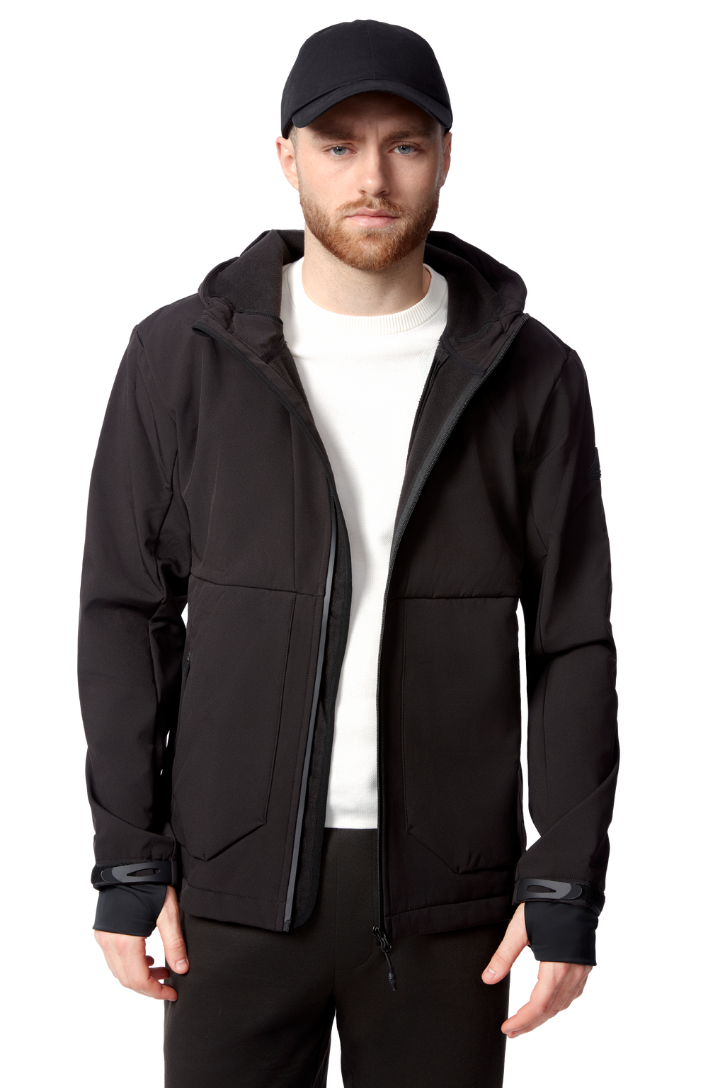 TOFINO | COUPE-VENT SOFTSHELL DOUBLÉ POLAIRE POUR HOMME, NOIR