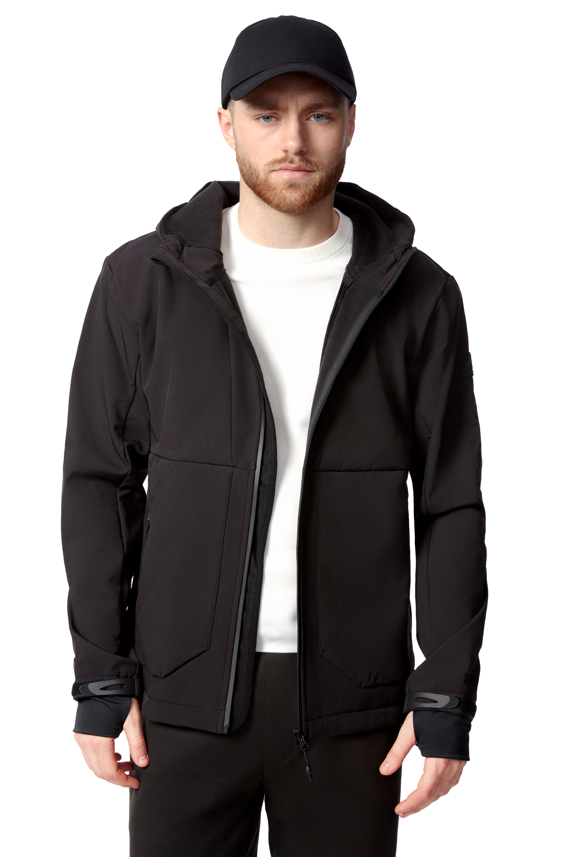 TOFINO | COUPE-VENT SOFTSHELL DOUBLÉ POLAIRE POUR HOMME, NOIR