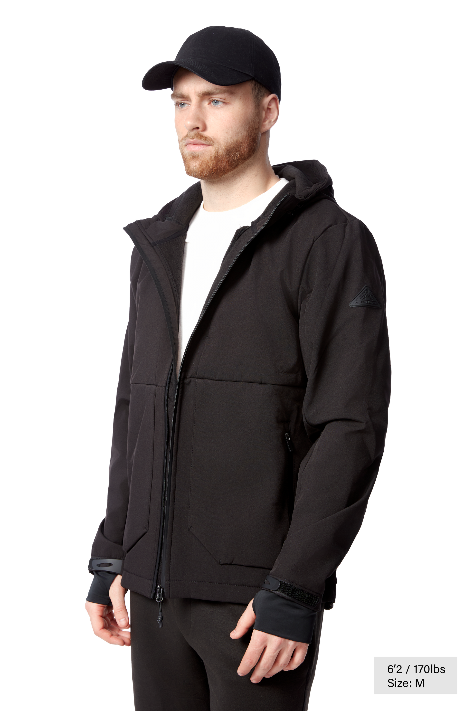 TOFINO | COUPE-VENT SOFTSHELL DOUBLÉ POLAIRE POUR HOMME, NOIR