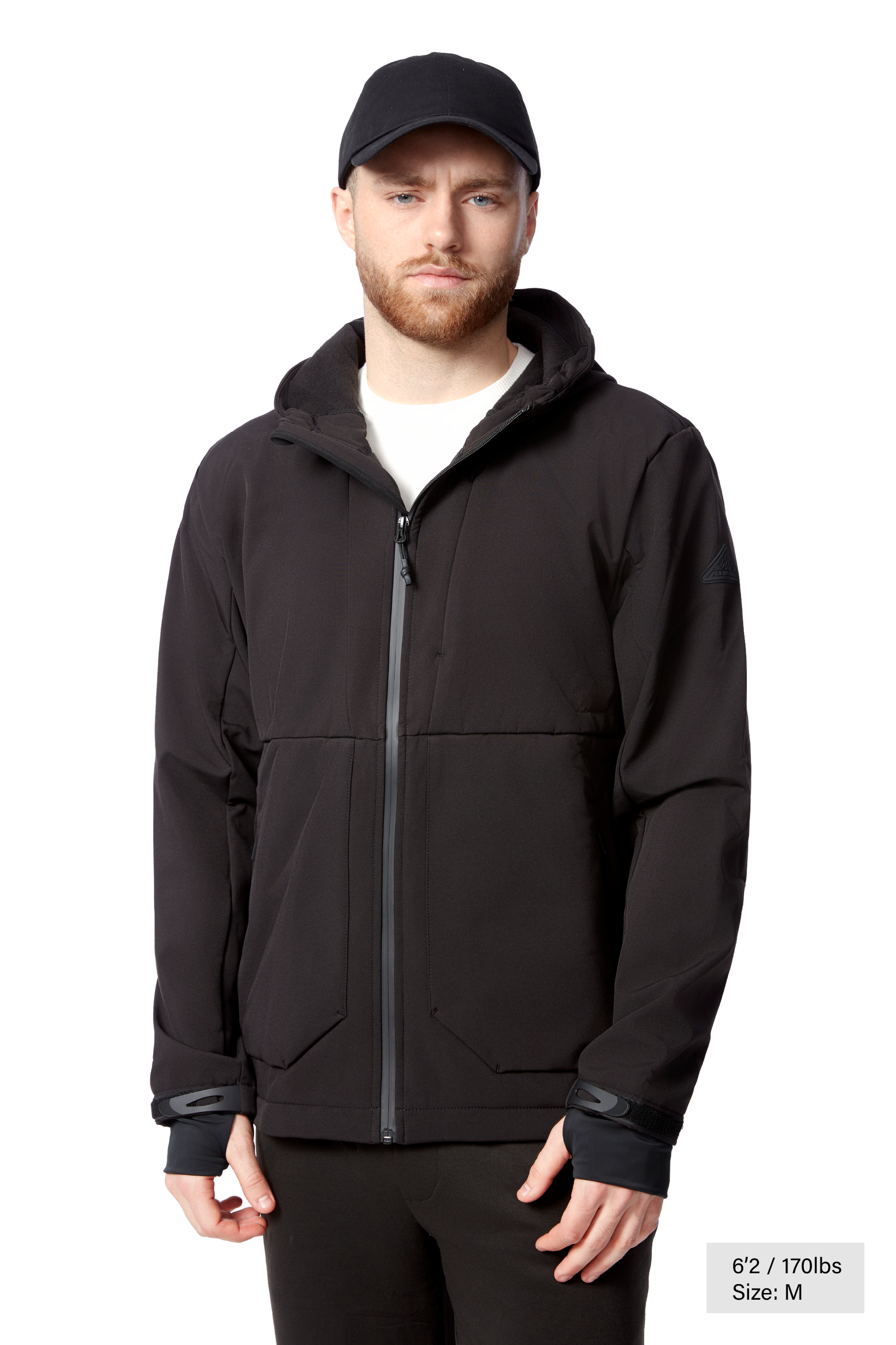 TOFINO | COUPE-VENT SOFTSHELL DOUBLÉ POLAIRE POUR HOMME, NOIR