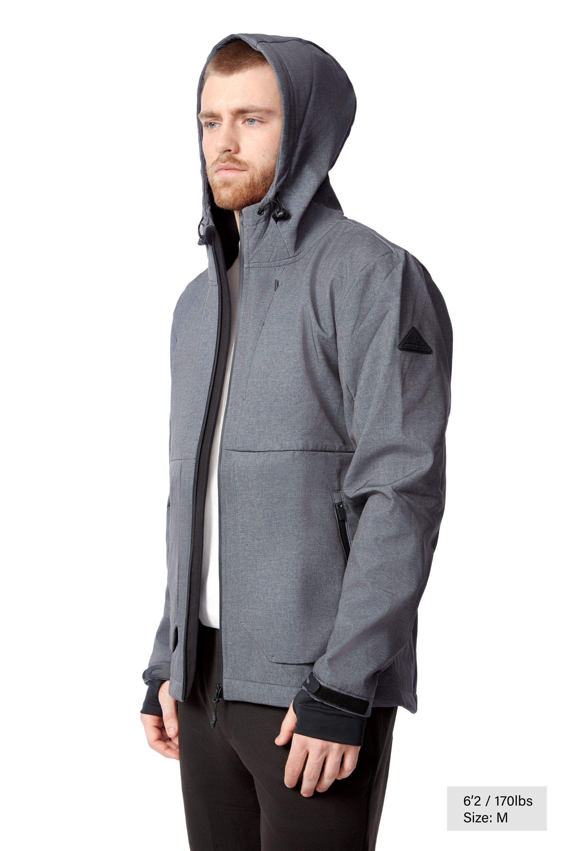 TOFINO | COUPE-VENT SOFTSHELL DOUBLÉ POLAIRE POUR HOMME, GRIS FONCÉ