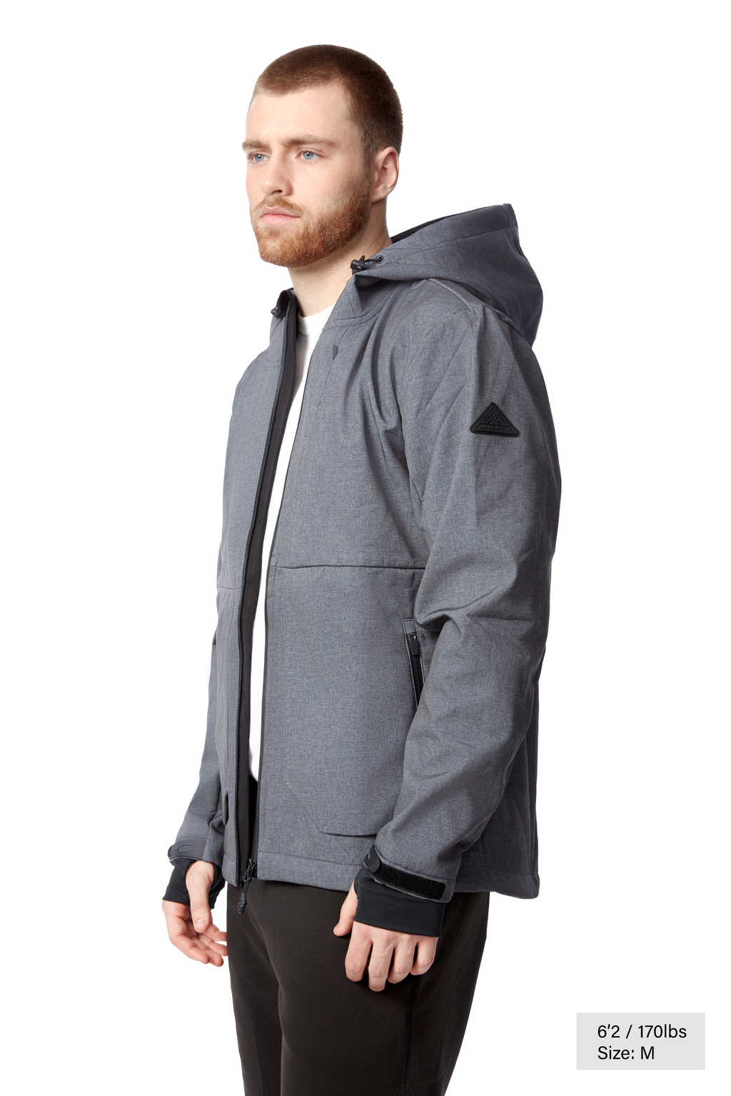 TOFINO | COUPE-VENT SOFTSHELL DOUBLÉ POLAIRE POUR HOMME, GRIS FONCÉ