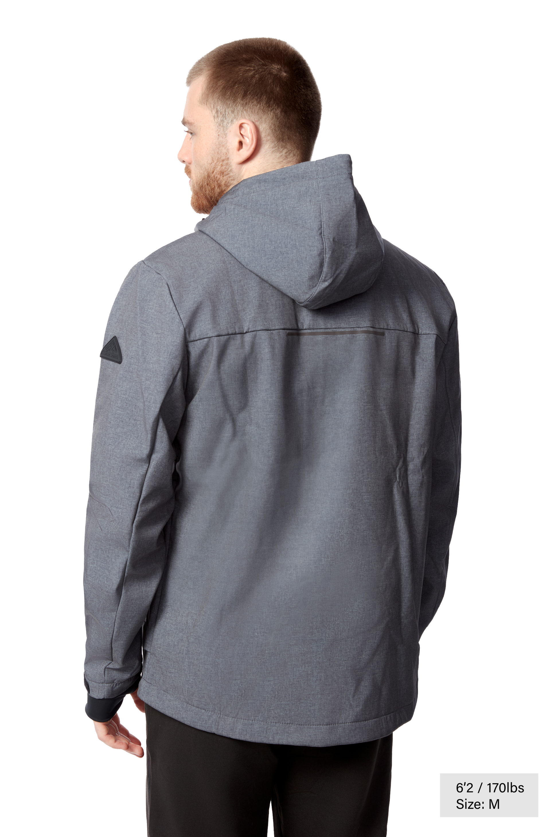 TOFINO | COUPE-VENT SOFTSHELL DOUBLÉ POLAIRE POUR HOMME, GRIS FONCÉ