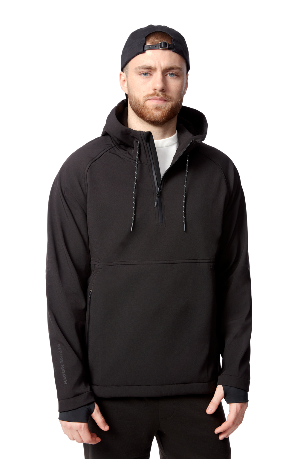 VARGAS | MEN'S PULLOVER SOFTSHELL HOODIE, BLACK