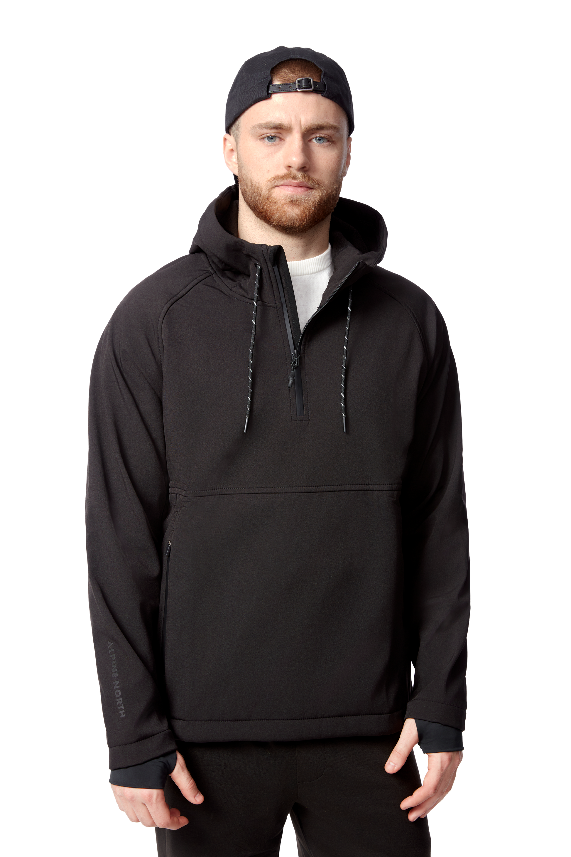 VARGAS | MEN'S PULLOVER SOFTSHELL HOODIE, BLACK